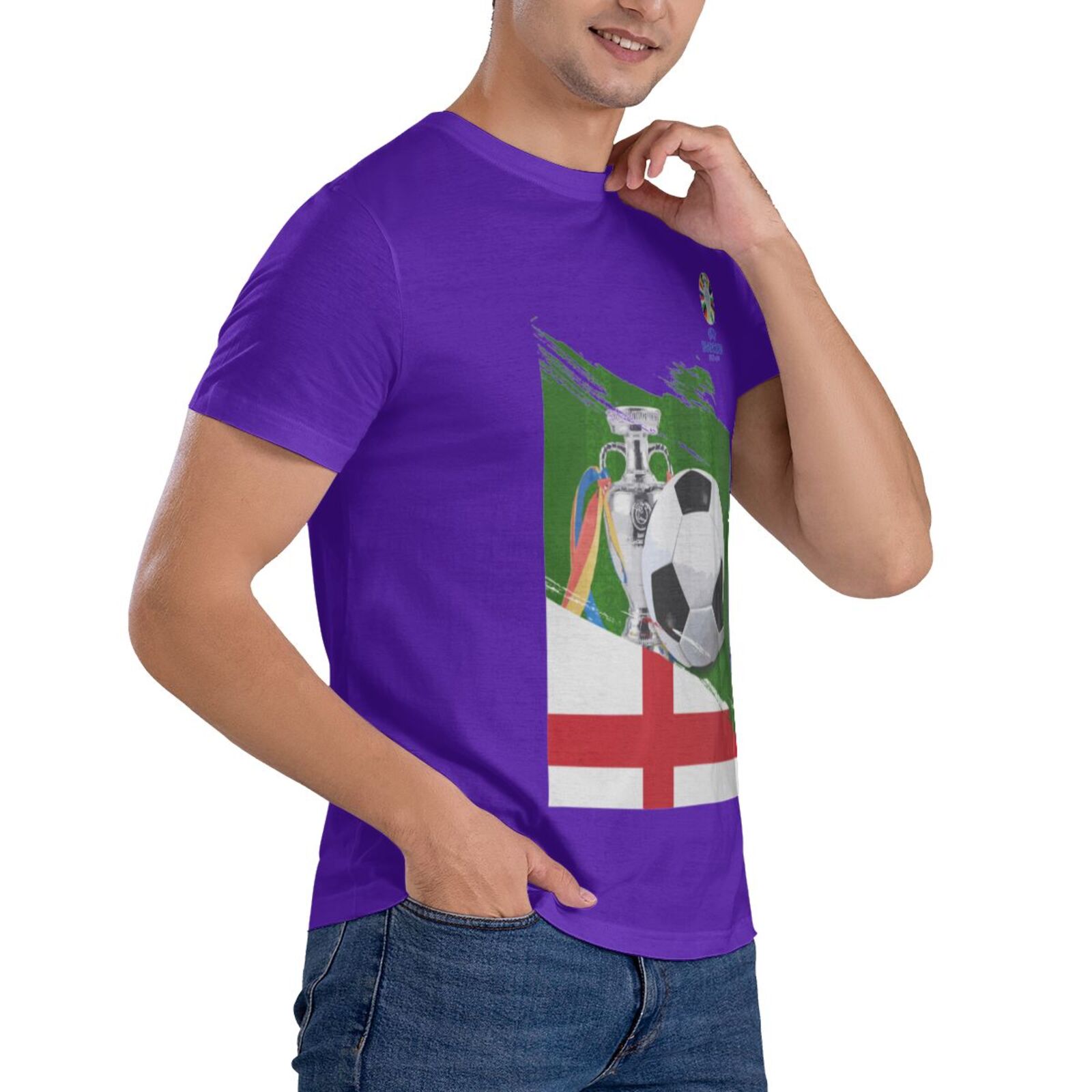 Men's England EURO 2024 Basic Short Sleeve T-Shirt BST1681 - Soccerfana