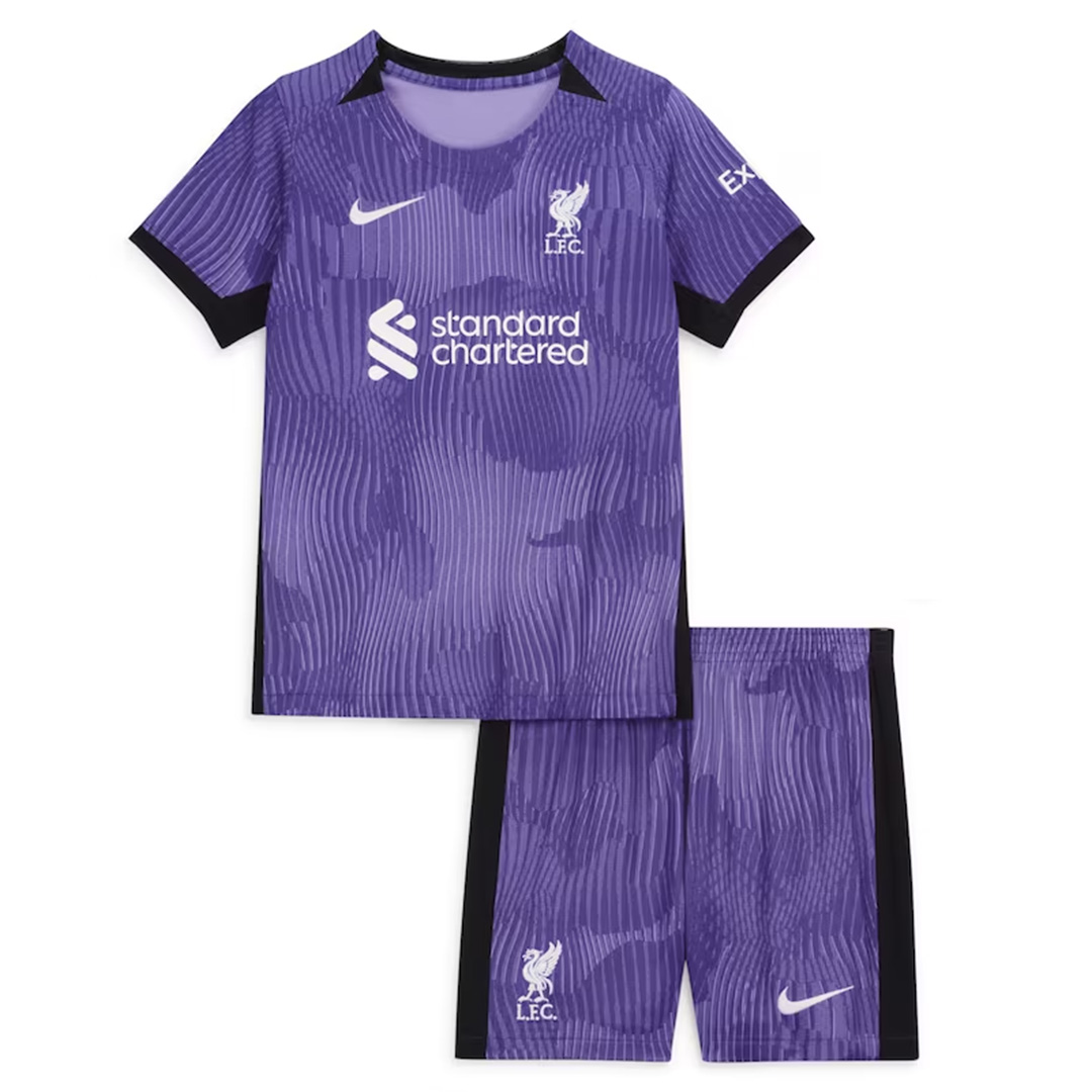 Kid's Liverpool Third Jersey+Shorts 23/24 - Soccerfana