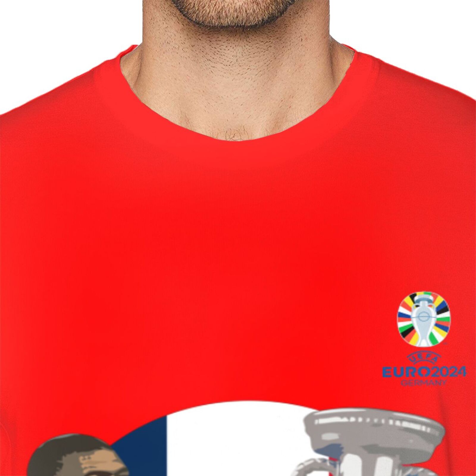 Men's France EURO 2024 Basic Short Sleeve T-Shirt BST1729 - Soccerfana