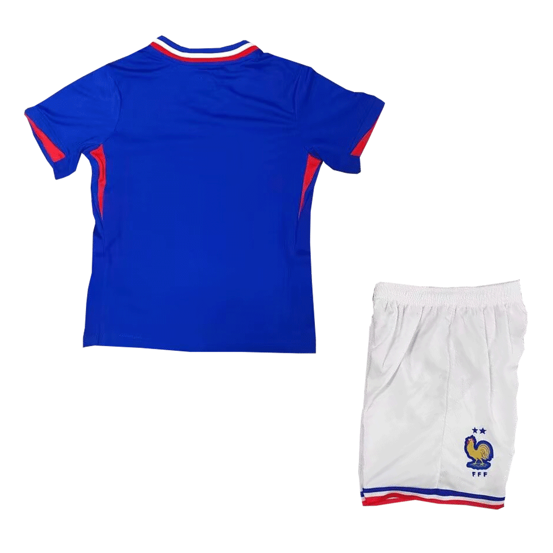 Kid's France Home Jersey+Shorts EURO 2024 - Soccerfana