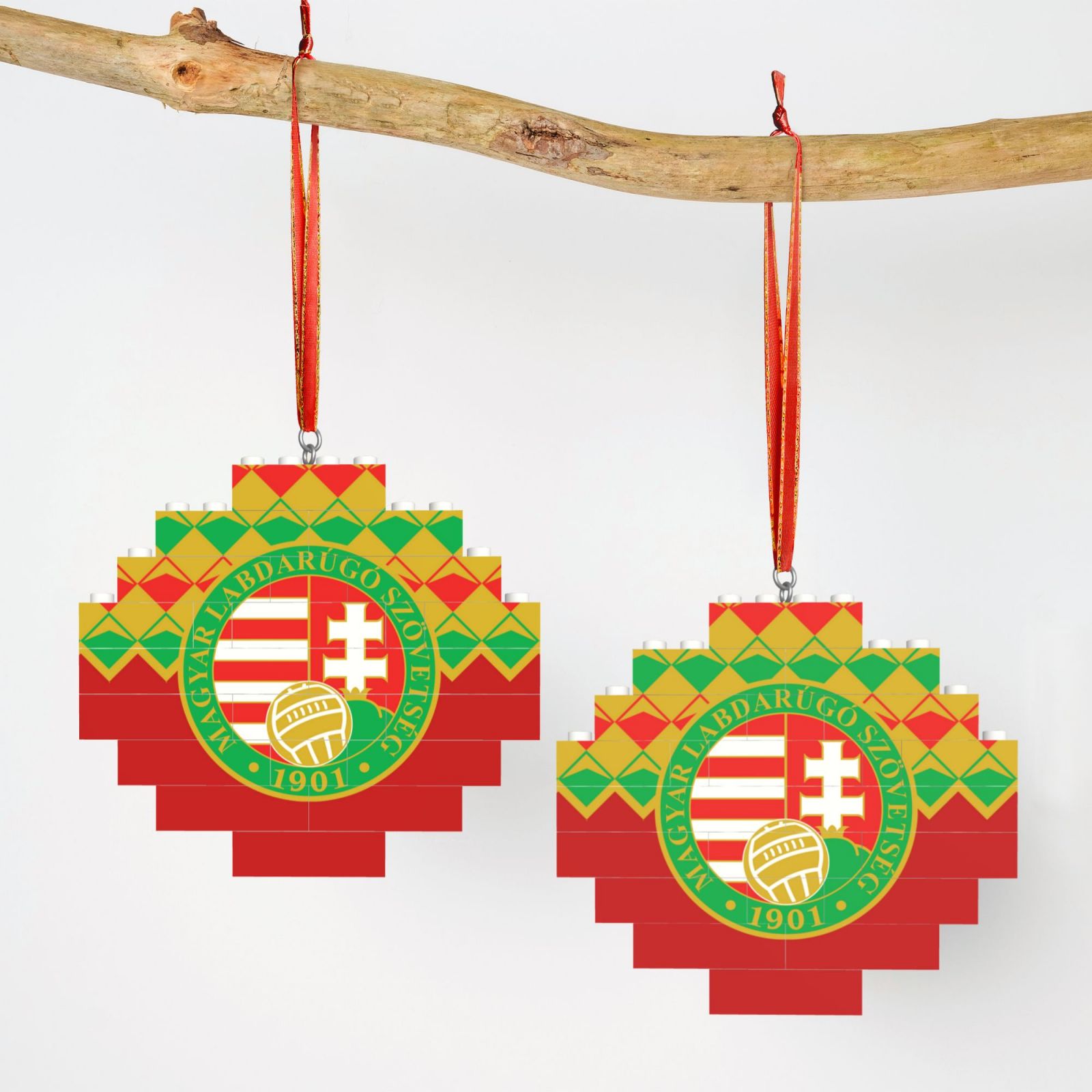 Hungary Building Block Puzzle Ornament BBP2184 - Soccerfana