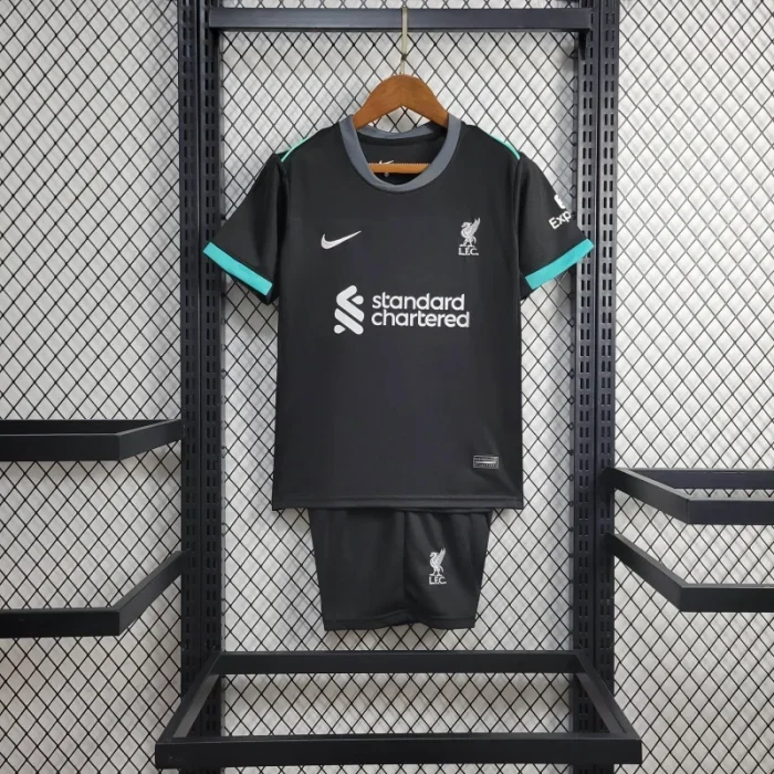 2024/2025 Liverpool Away Soccer Jersey 1:1 Thai Quality Kids Size （shirt+shorts） - Soccerfana