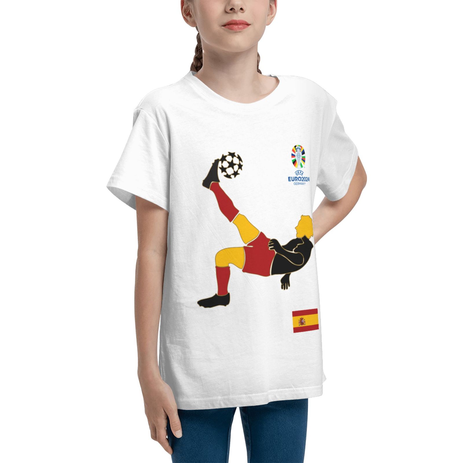 Kid's Spain EURO 2024 Teenage T-shirt TET1726 - Soccerfana