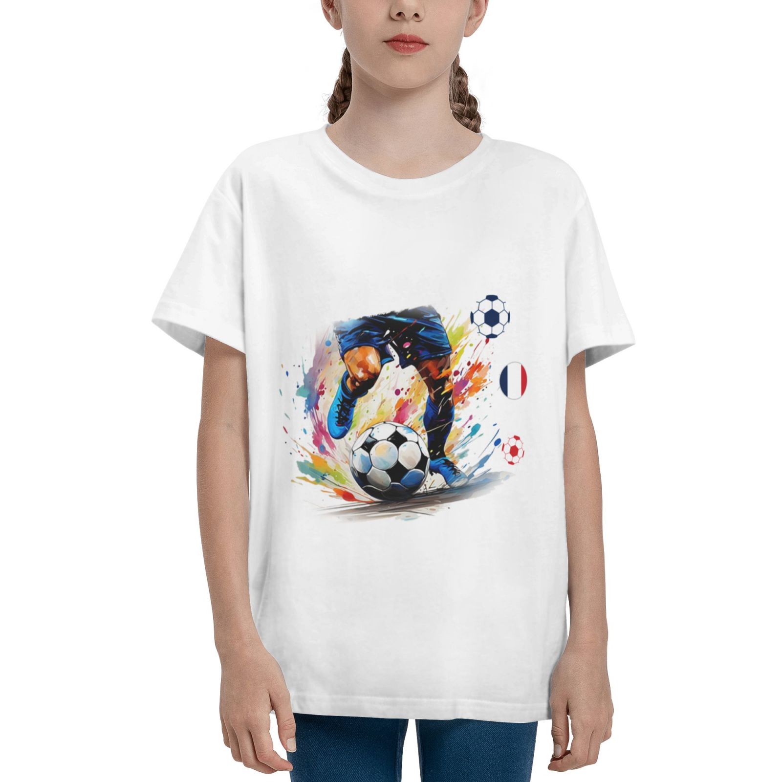 Kid's France EURO 2024 Teenage T-shirt TET1755 - Soccerfana