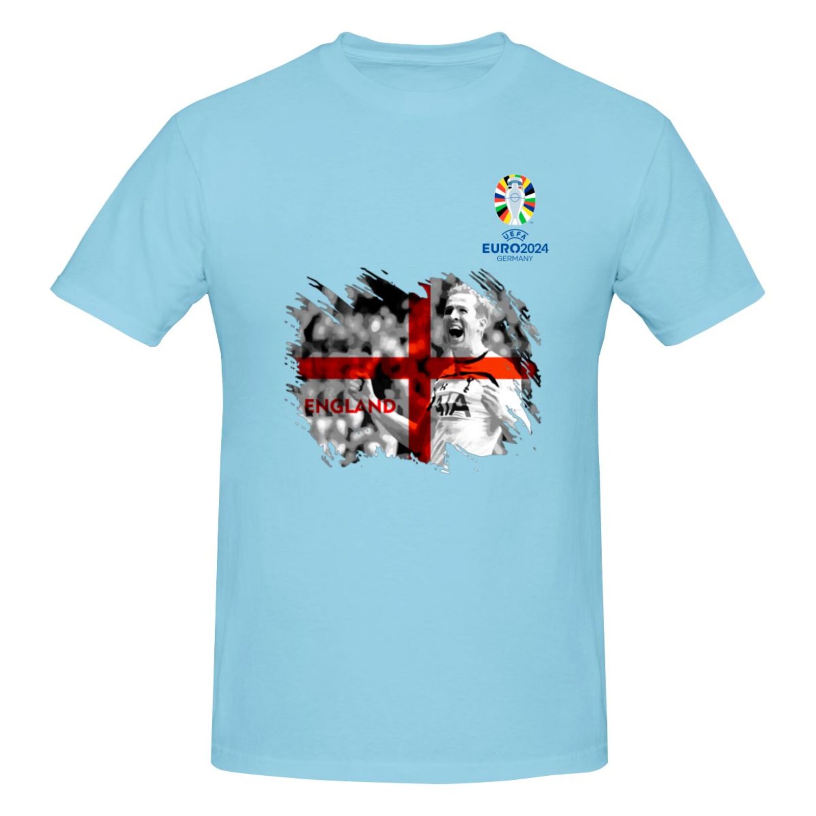 Men's England EURO 2024 Basic Short Sleeve T-Shirt BST1713 - Soccerfana