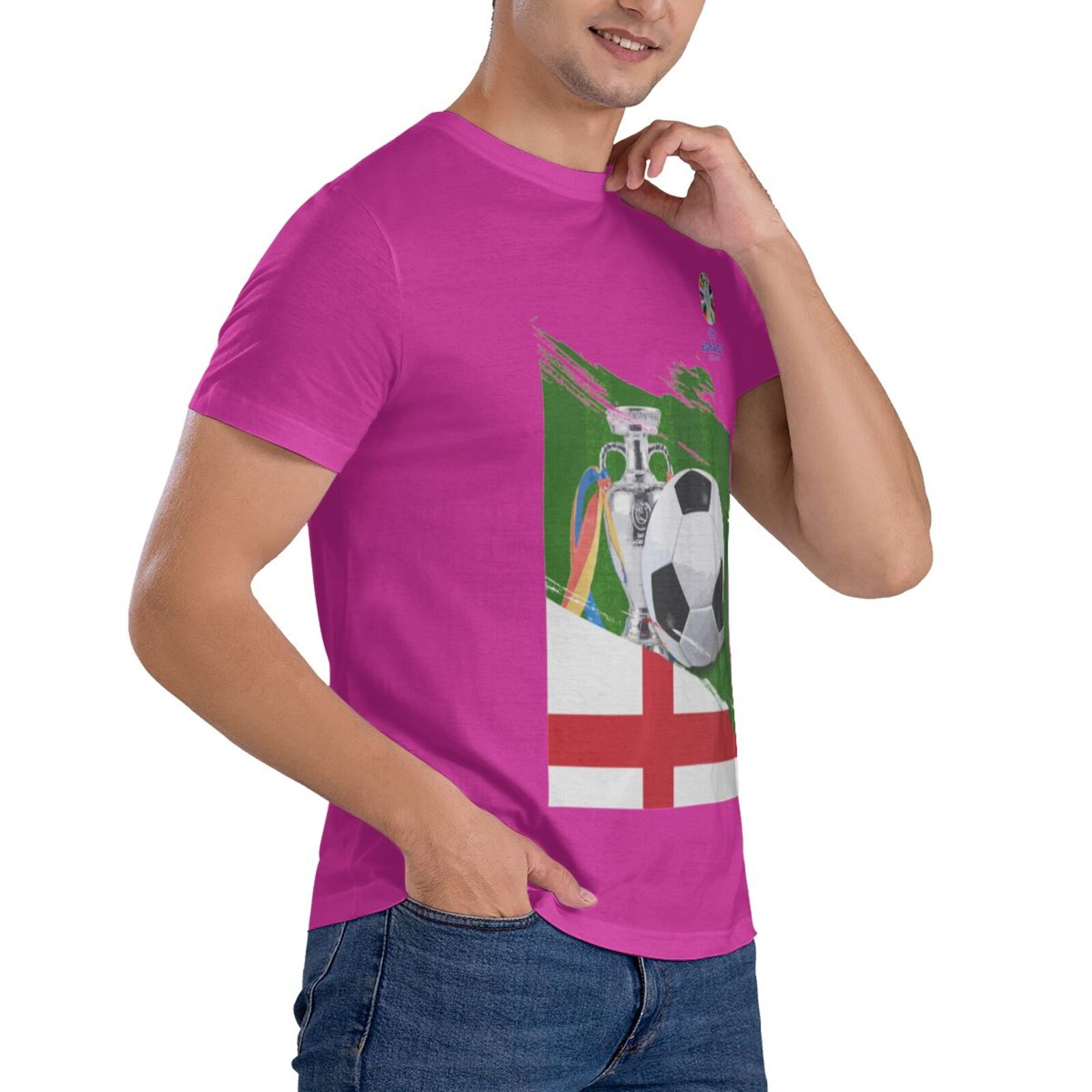 Men's England EURO 2024 Basic Short Sleeve T-Shirt BST1681 - Soccerfana
