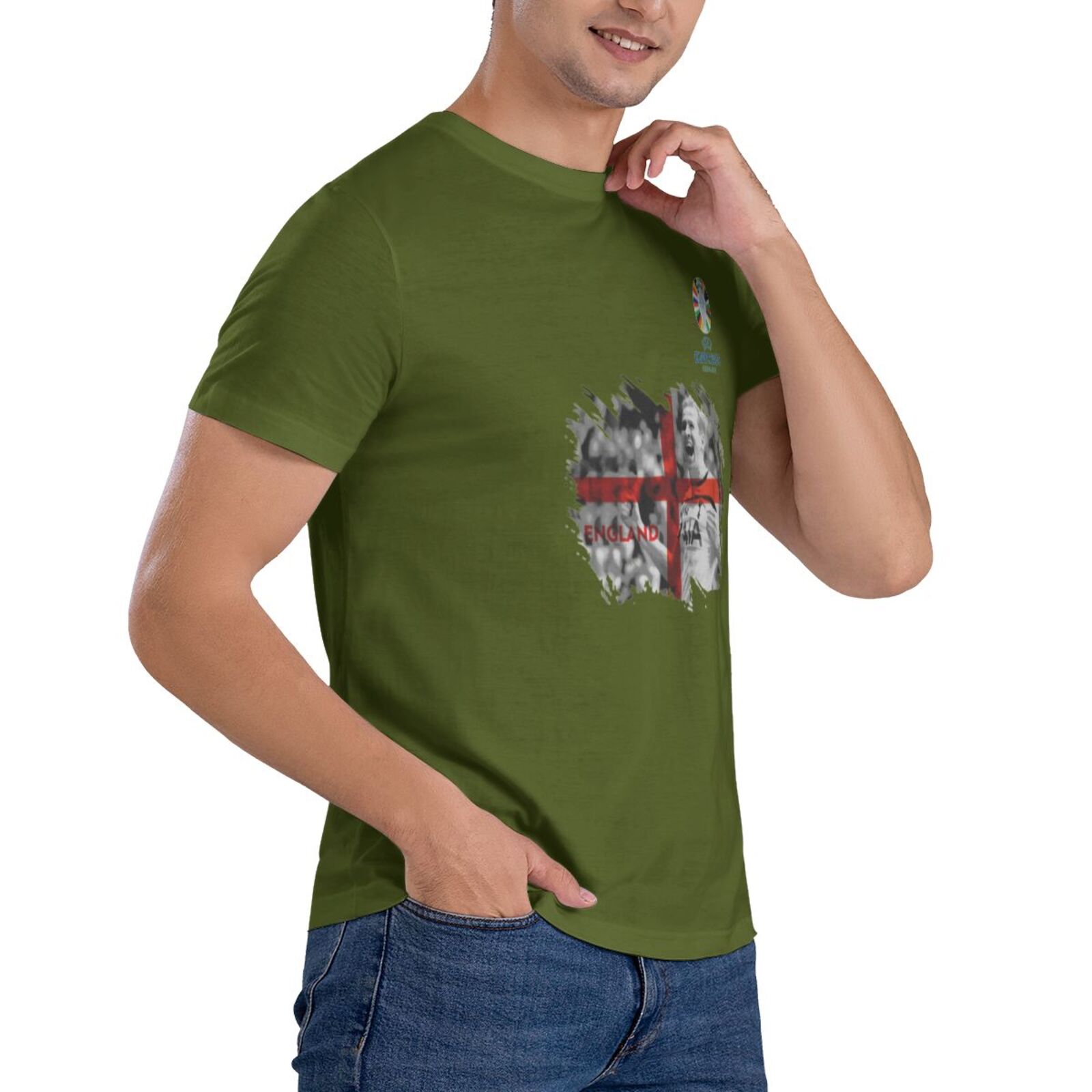 Men's England EURO 2024 Basic Short Sleeve T-Shirt BST1713 - Soccerfana