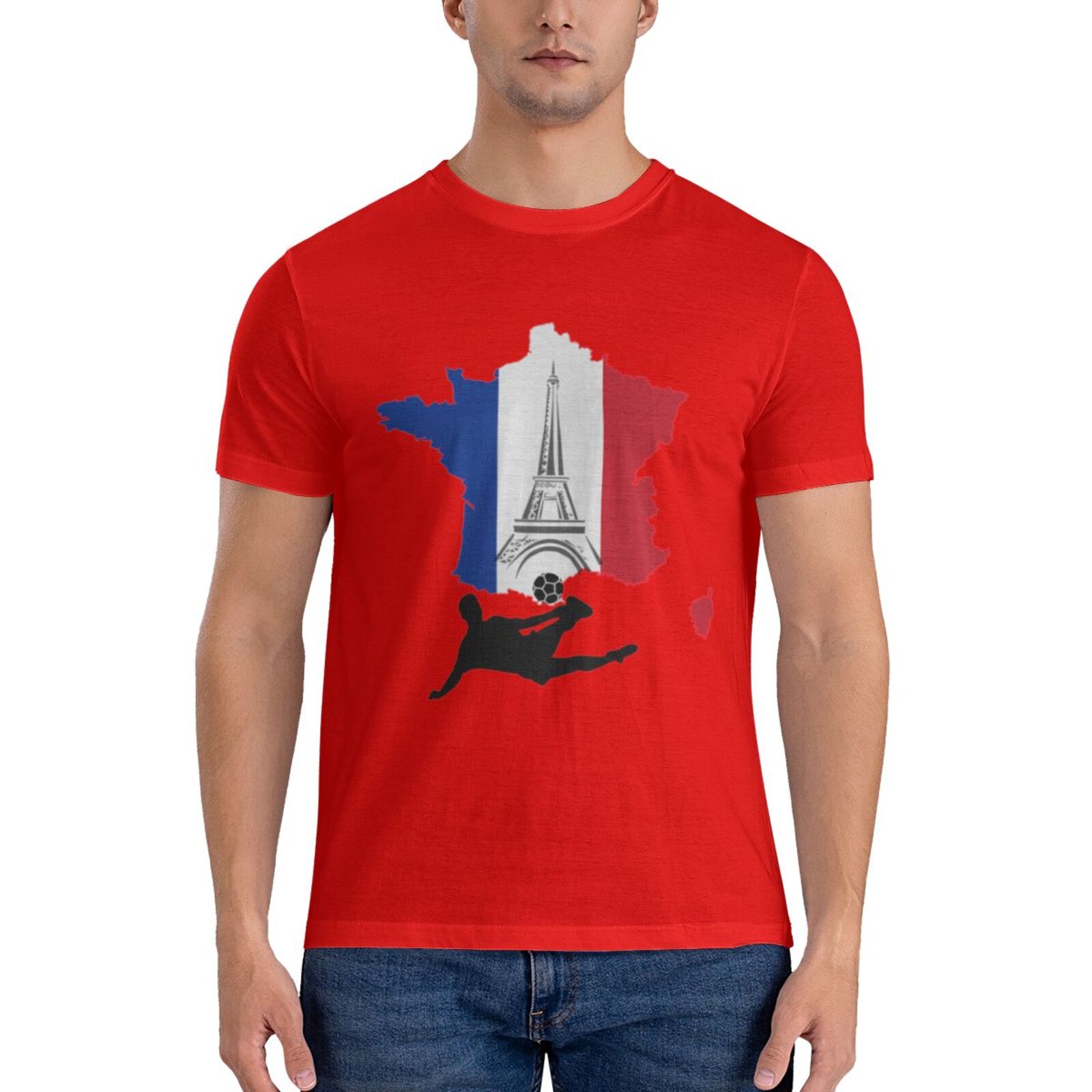 Men's France EURO 2024 Basic Short Sleeve T-Shirt BST1772 - Soccerfana