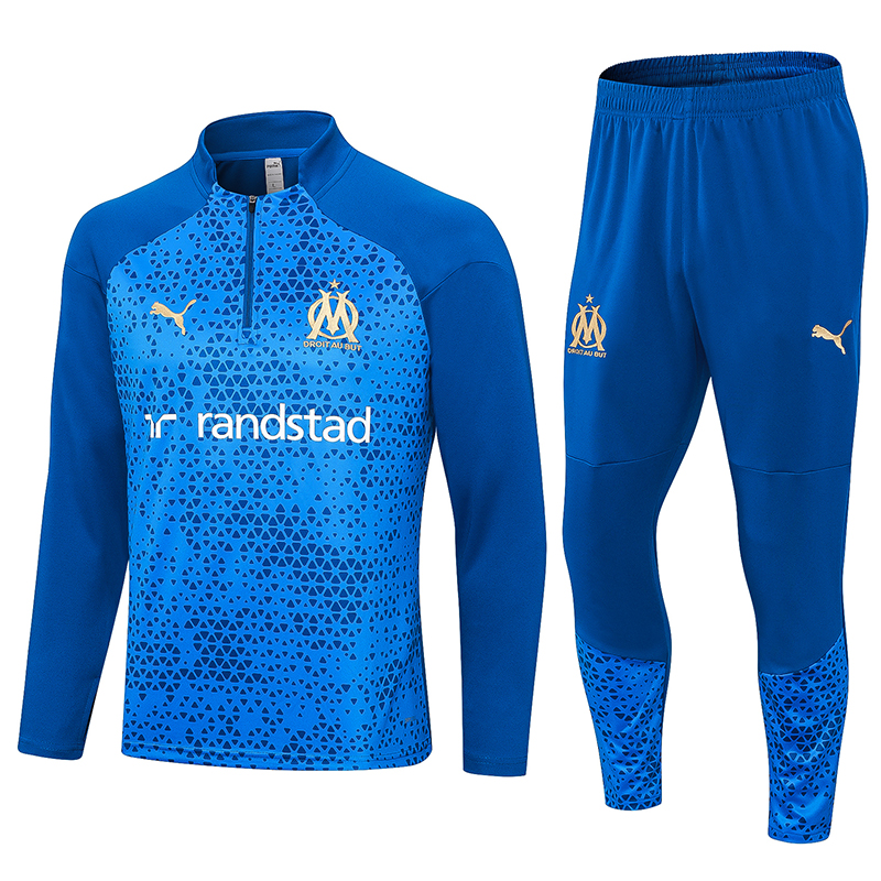 Olympique Marseille Long Sleeve Track Suit 23/24 MEN596 - Soccerfana