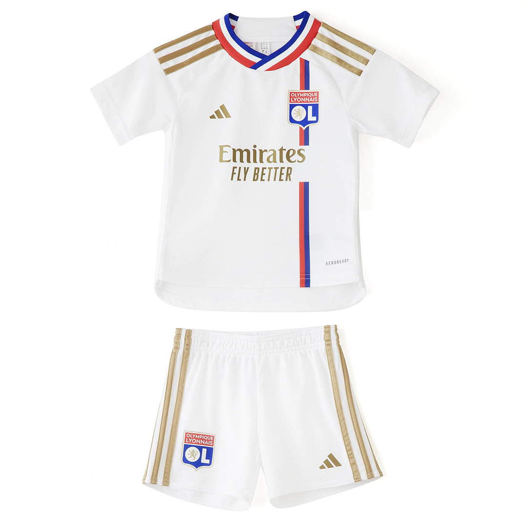 Kid's Olympique Lyonnais Home Jersey+Shorts 23/24 - Soccerfana