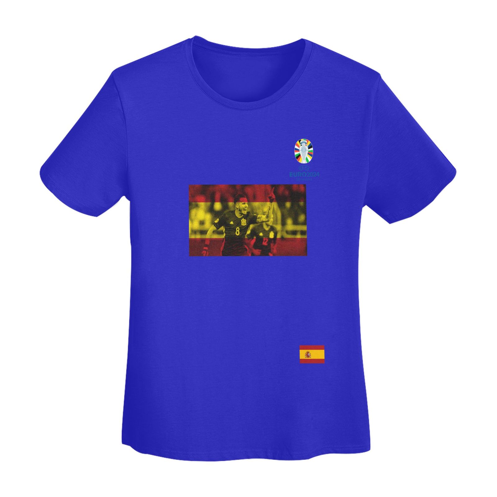 Women's Spain EURO 2024 Basic Short Sleeve T-Shirt WBT1740 - Soccerfana