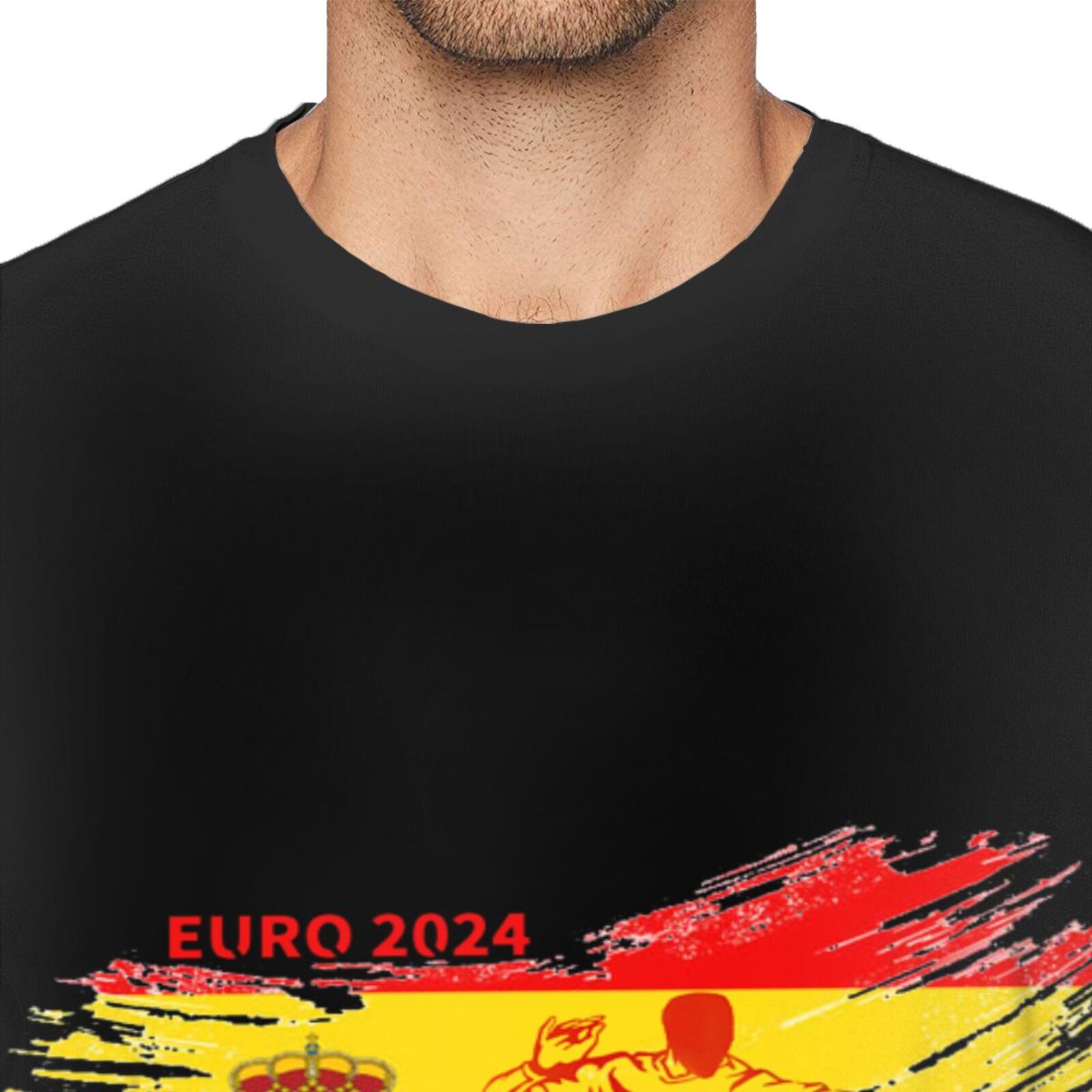 Men's Spain EURO 2024 Basic Short Sleeve T-Shirt BST1752 - Soccerfana