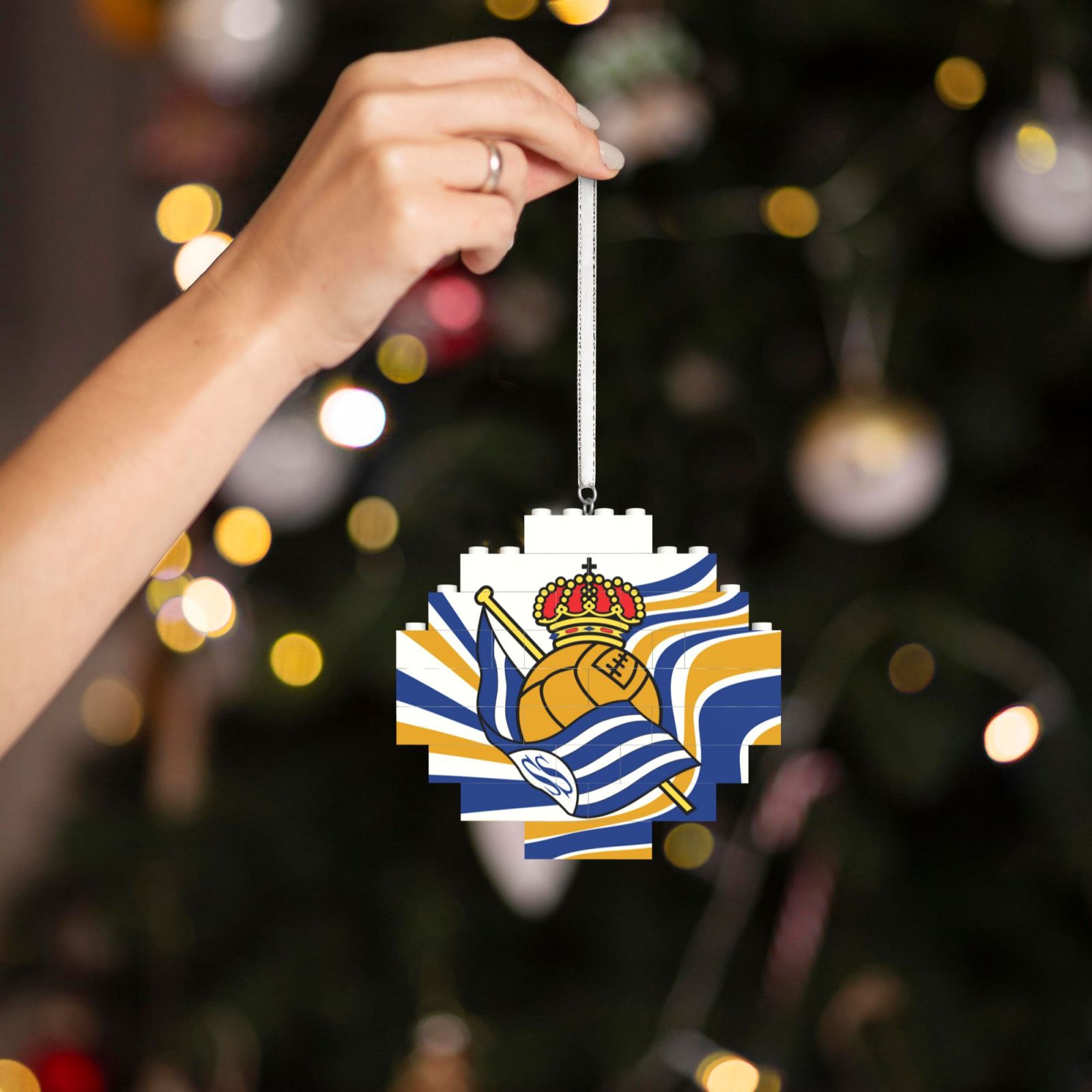 Real Sociedad Building Block Puzzle Ornament BBP2193 - Soccerfana