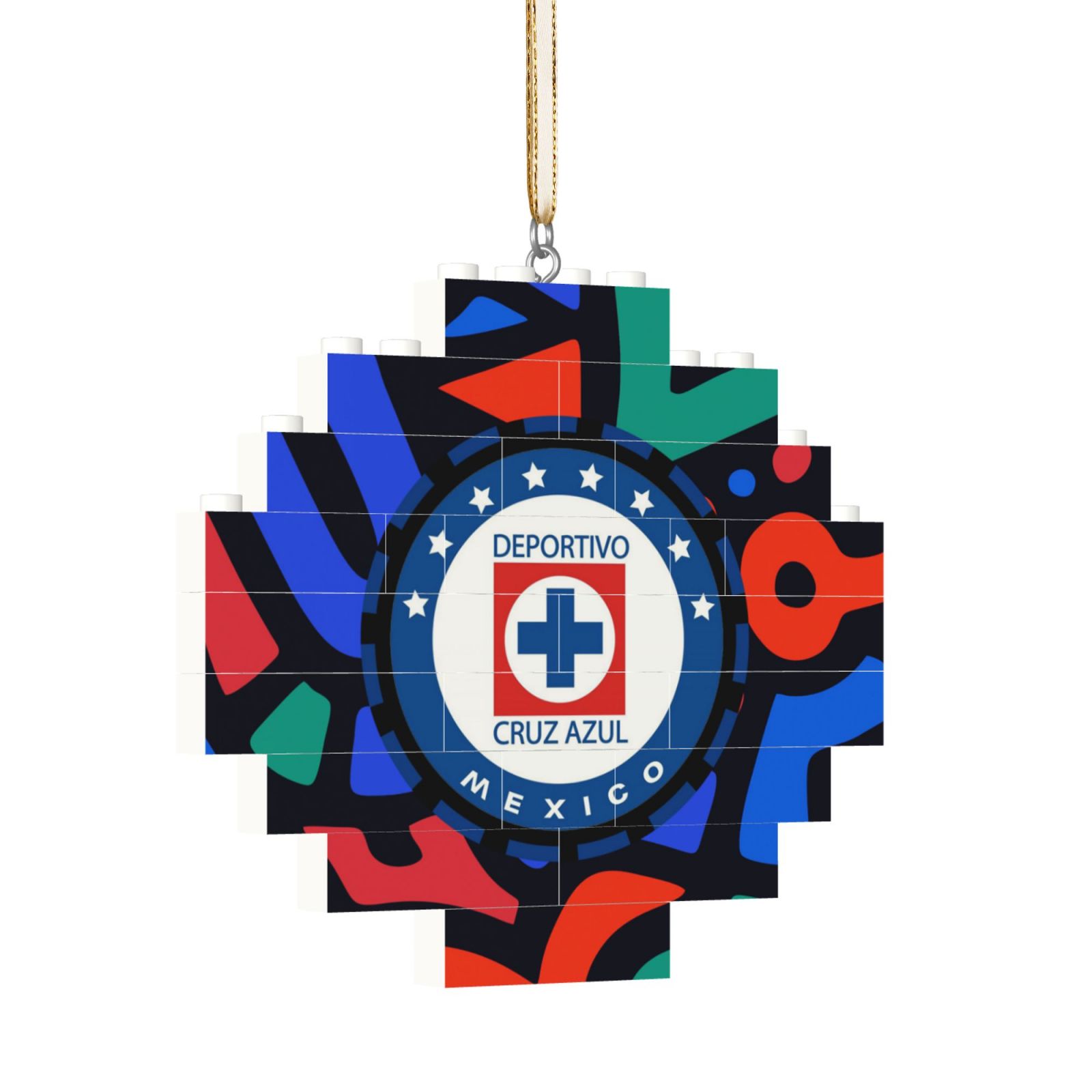 Cruz Azul Building Block Puzzle Ornament BBP2103 - Soccerfana