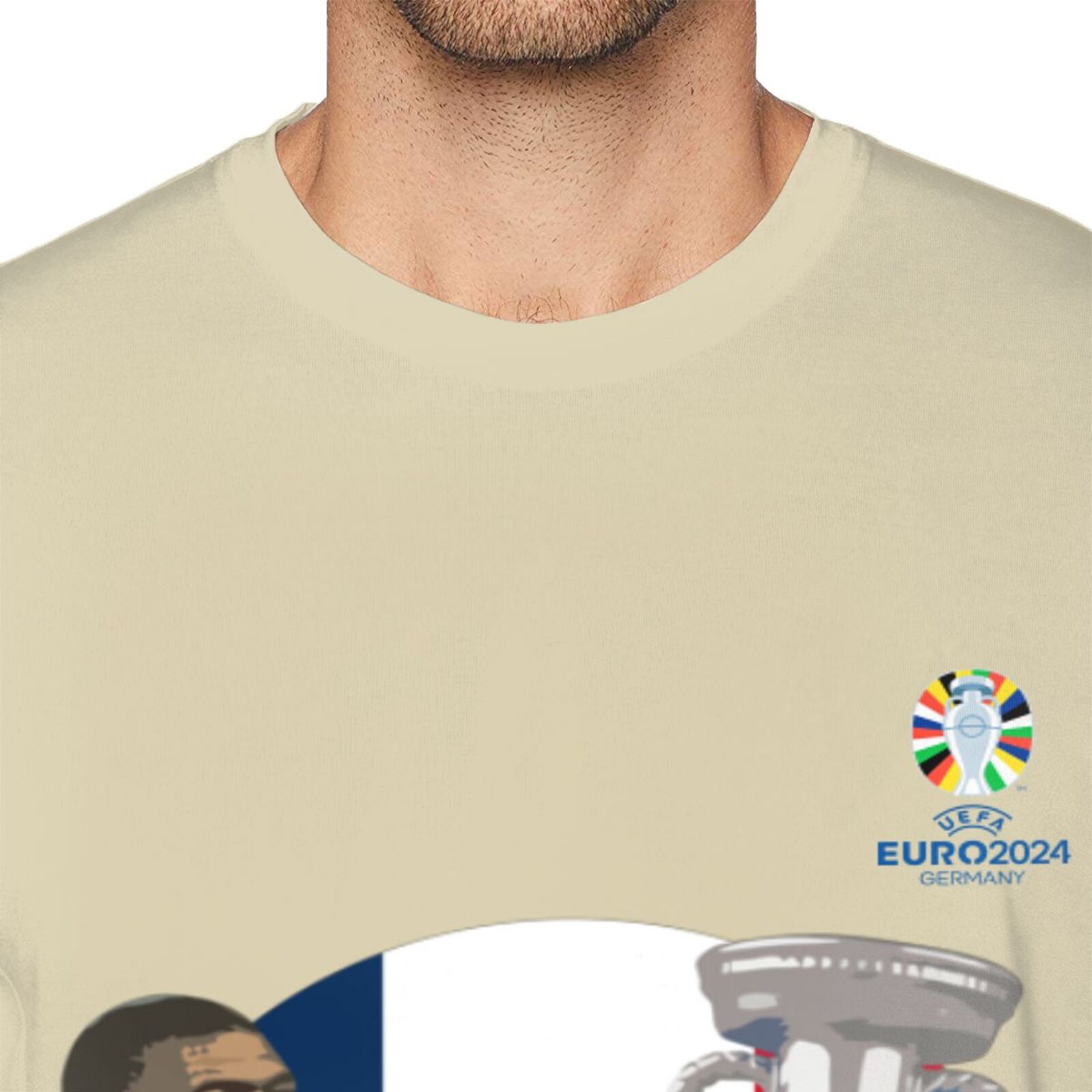 Men's France EURO 2024 Basic Short Sleeve T-Shirt BST1729 - Soccerfana