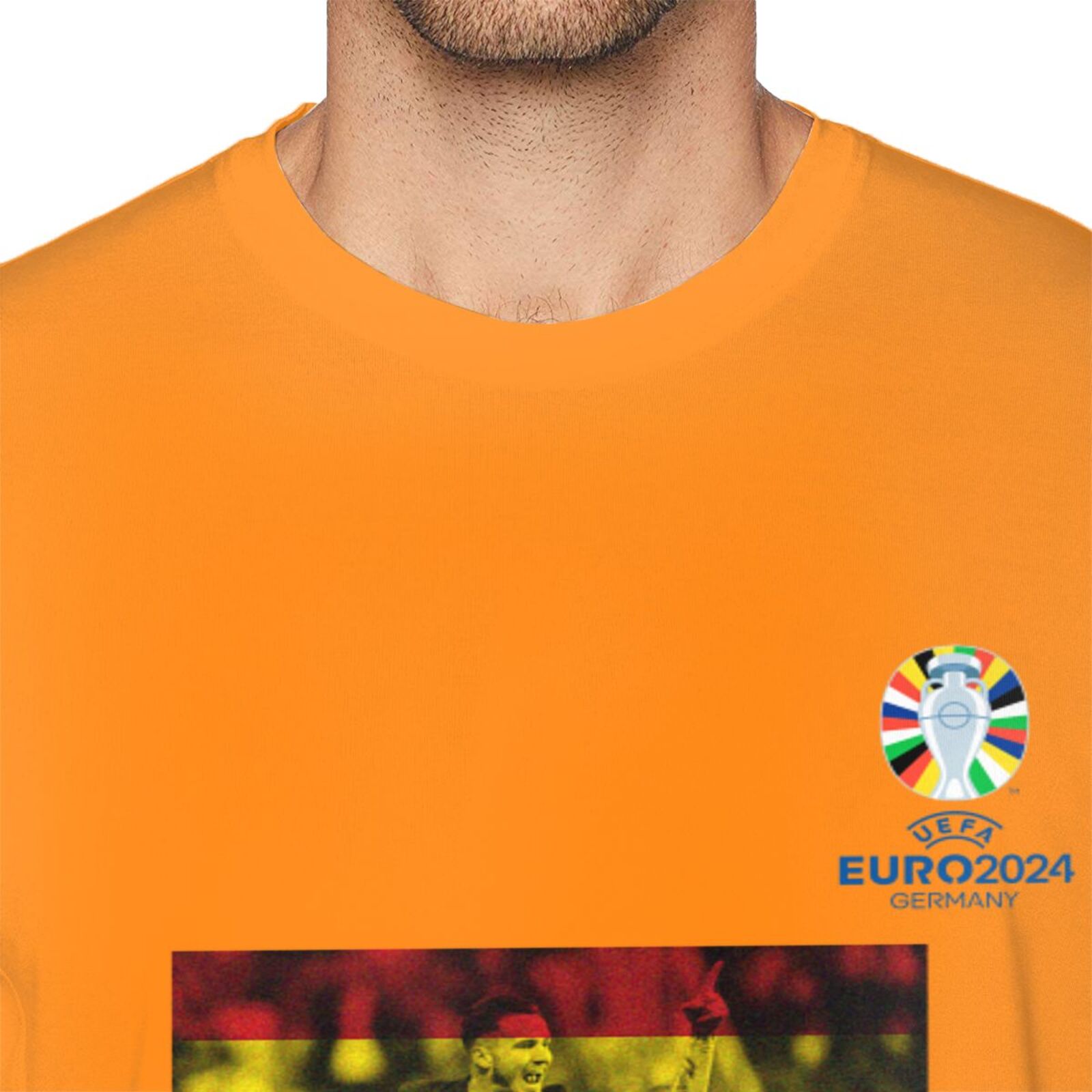 Men's Spain EURO 2024 Basic Short Sleeve T-Shirt BST1739 - Soccerfana