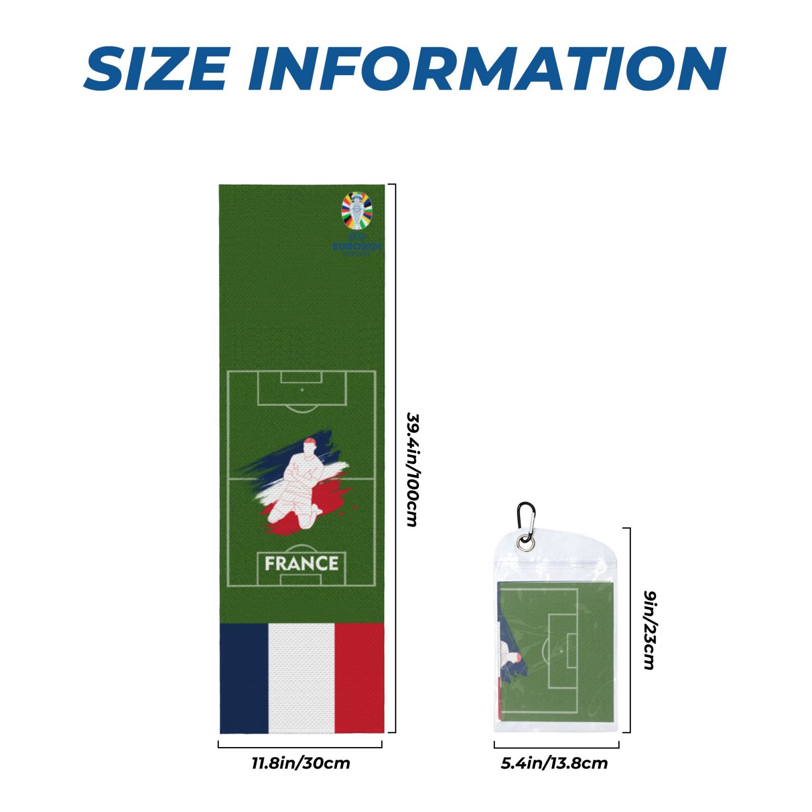 France EURO 2024 Cold Exercise Towel CET1708 - Soccerfana