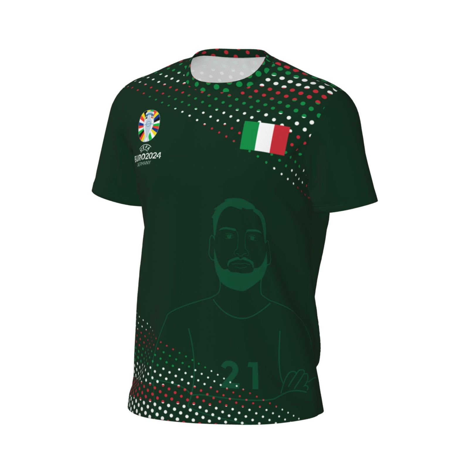 Men's Italy EURO 2024 Short Sleeved Mesh T-Shirt SMT1743 - Soccerfana
