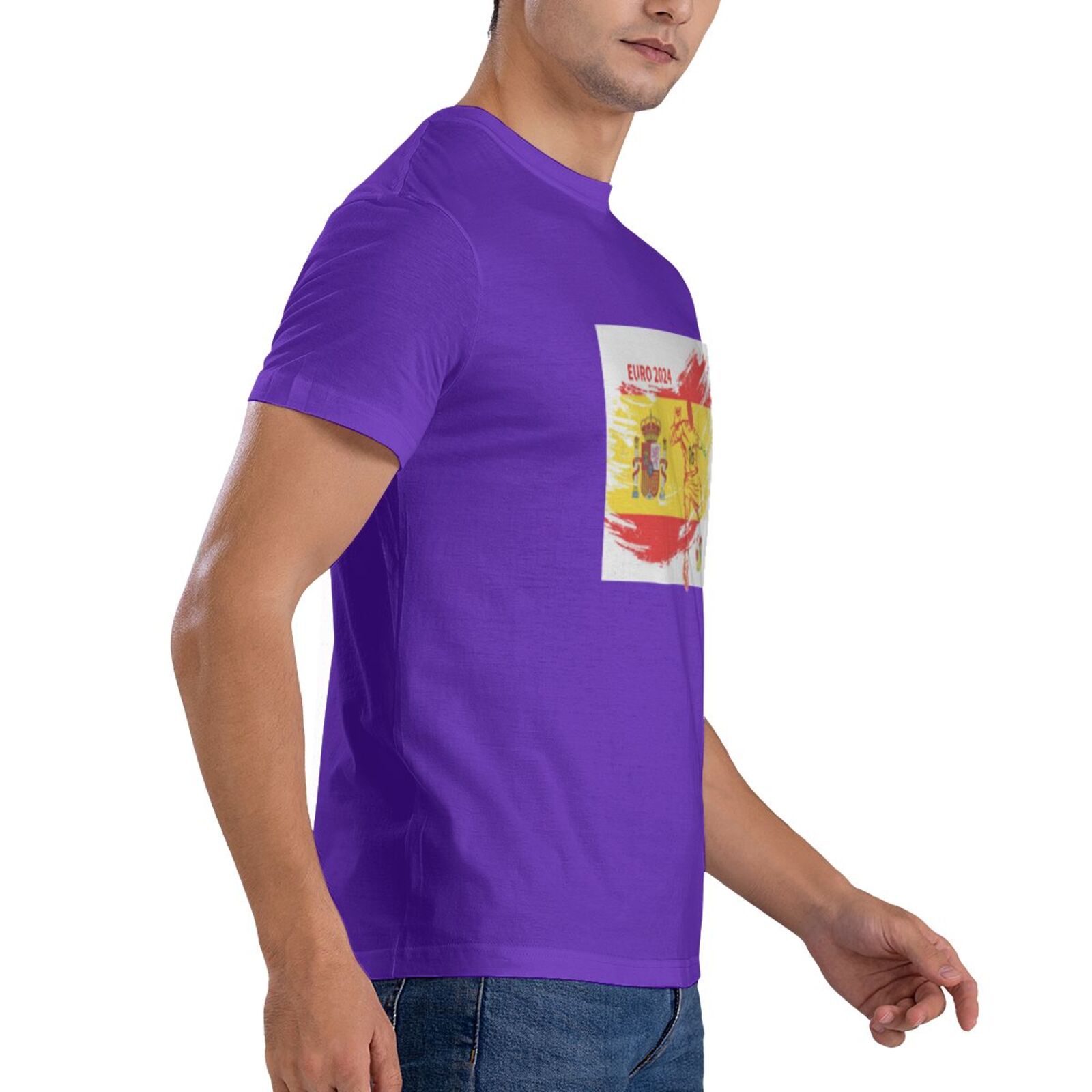 Men's Spain EURO 2024 Basic Short Sleeve T-Shirt BST1753 - Soccerfana