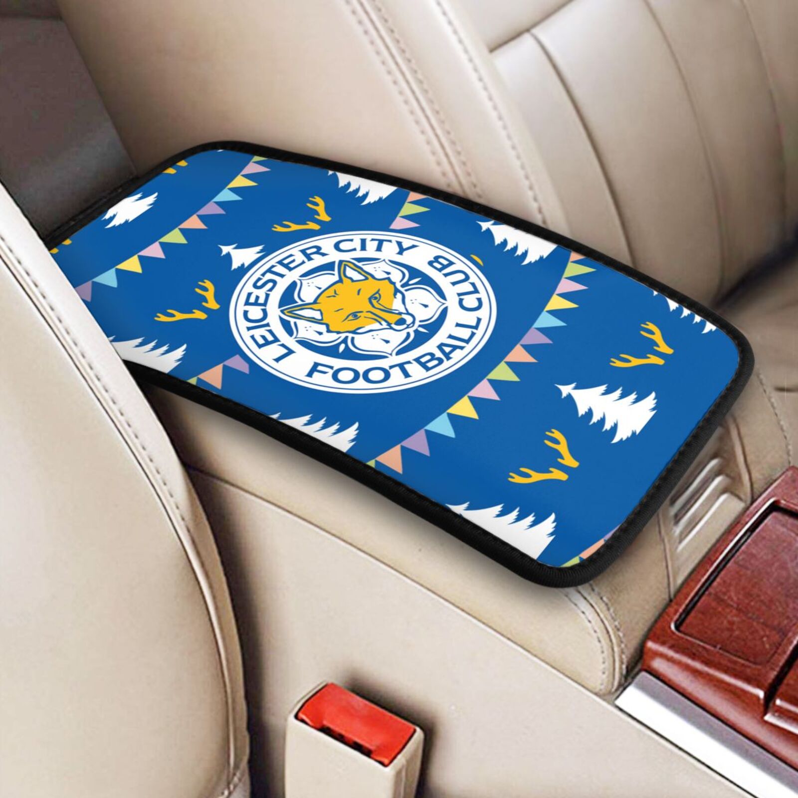 Leicester City Car Handrail Box Cushion CHC2597 - Soccerfana