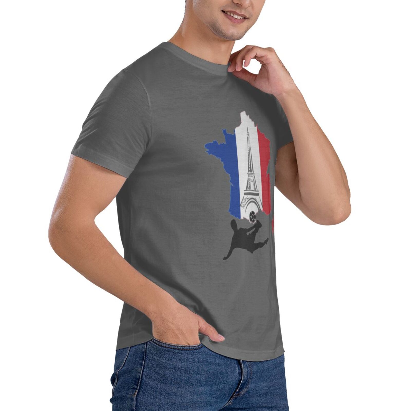 Men's France EURO 2024 Basic Short Sleeve T-Shirt BST1772 - Soccerfana