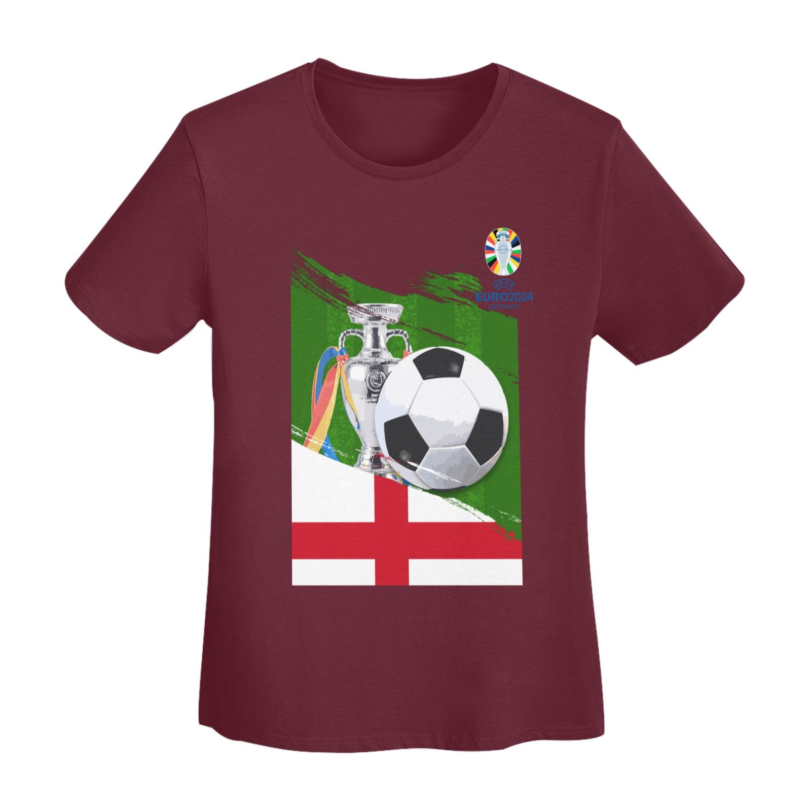 Women's England EURO 2024 Basic Short Sleeve T-Shirt WBT1682 - Soccerfana