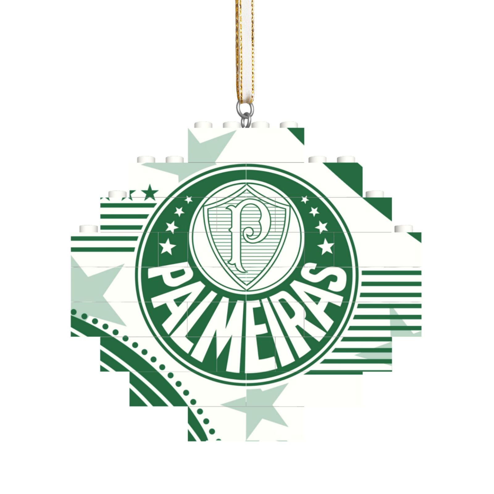 SE Palmeiras Building Block Puzzle Ornament BBP2098 - Soccerfana