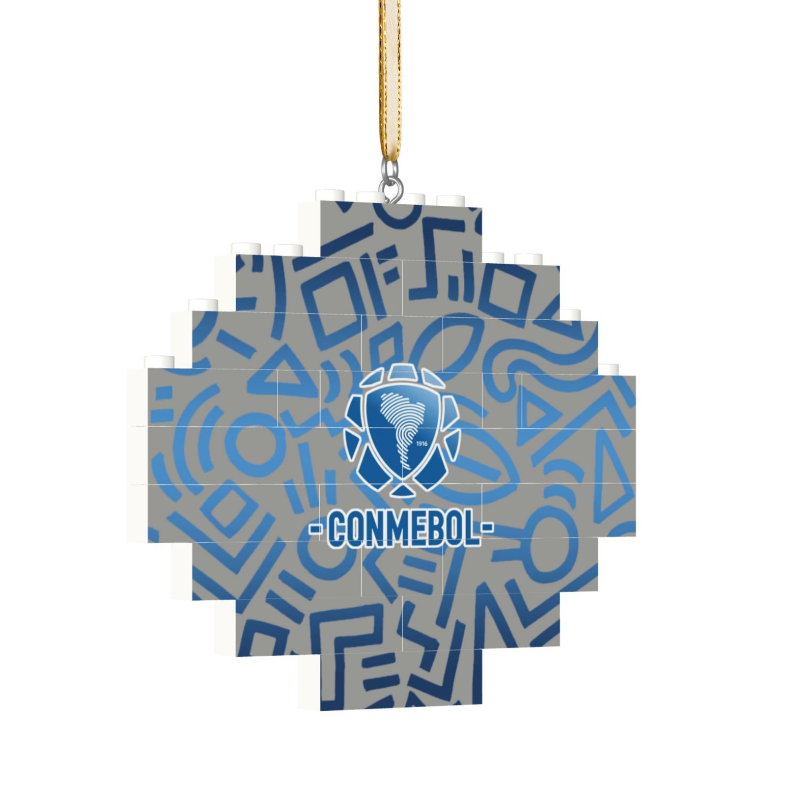 South American Building Block Puzzle Ornament BBP1987 - Soccerfana