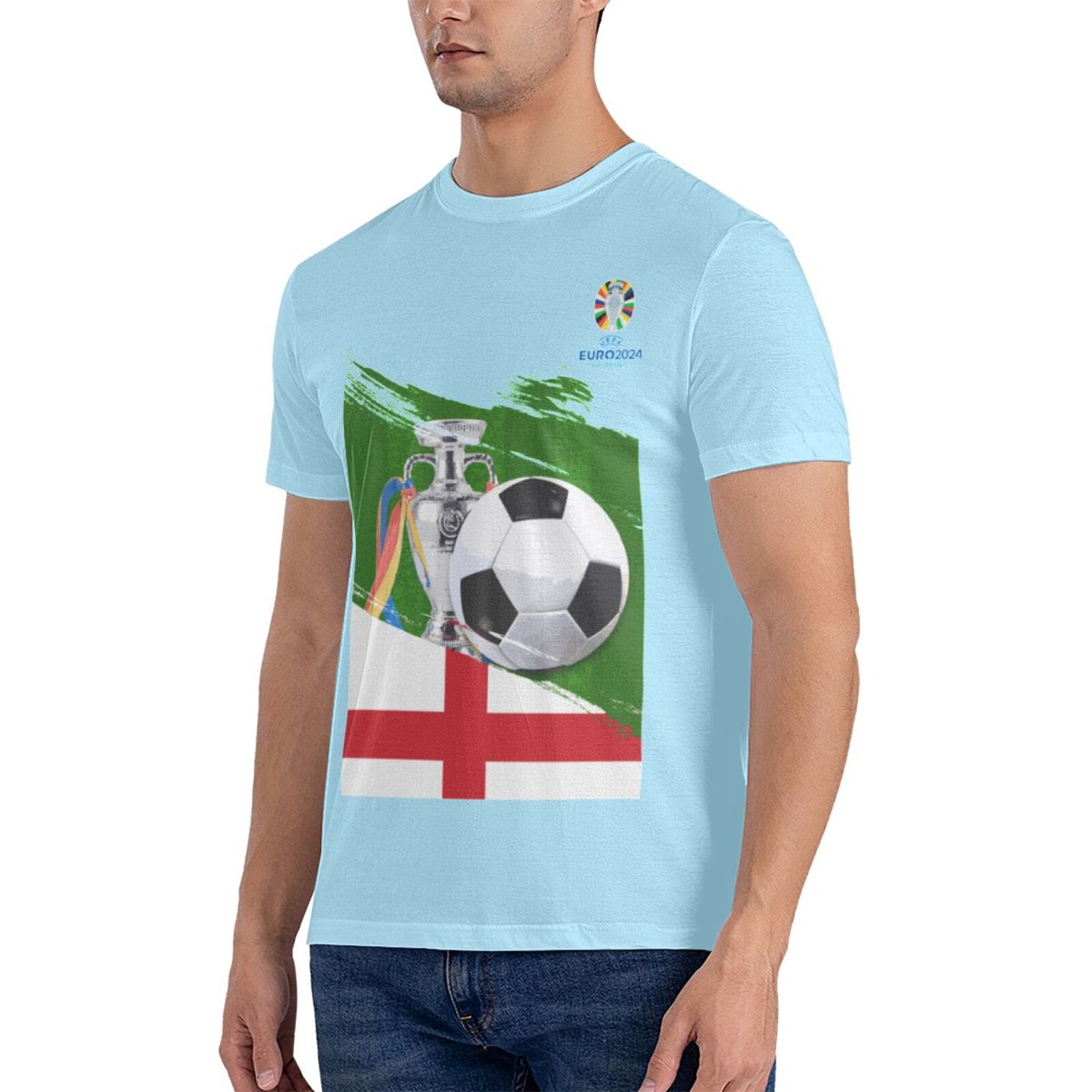 Men's England EURO 2024 Basic Short Sleeve T-Shirt BST1681 - Soccerfana