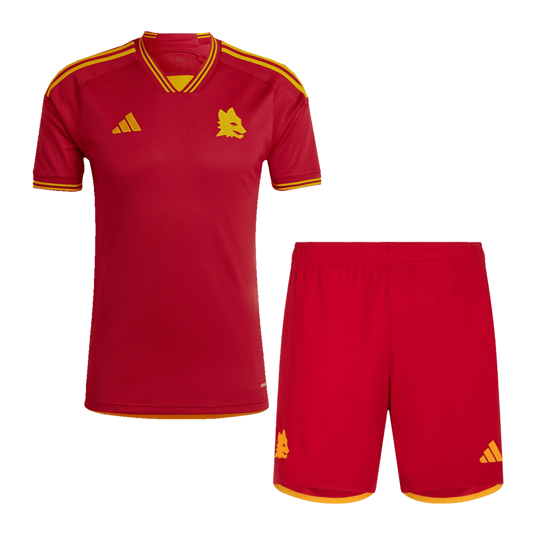 Kid's AS Roma Home Jersey+Shorts 23/24 - Soccerfana