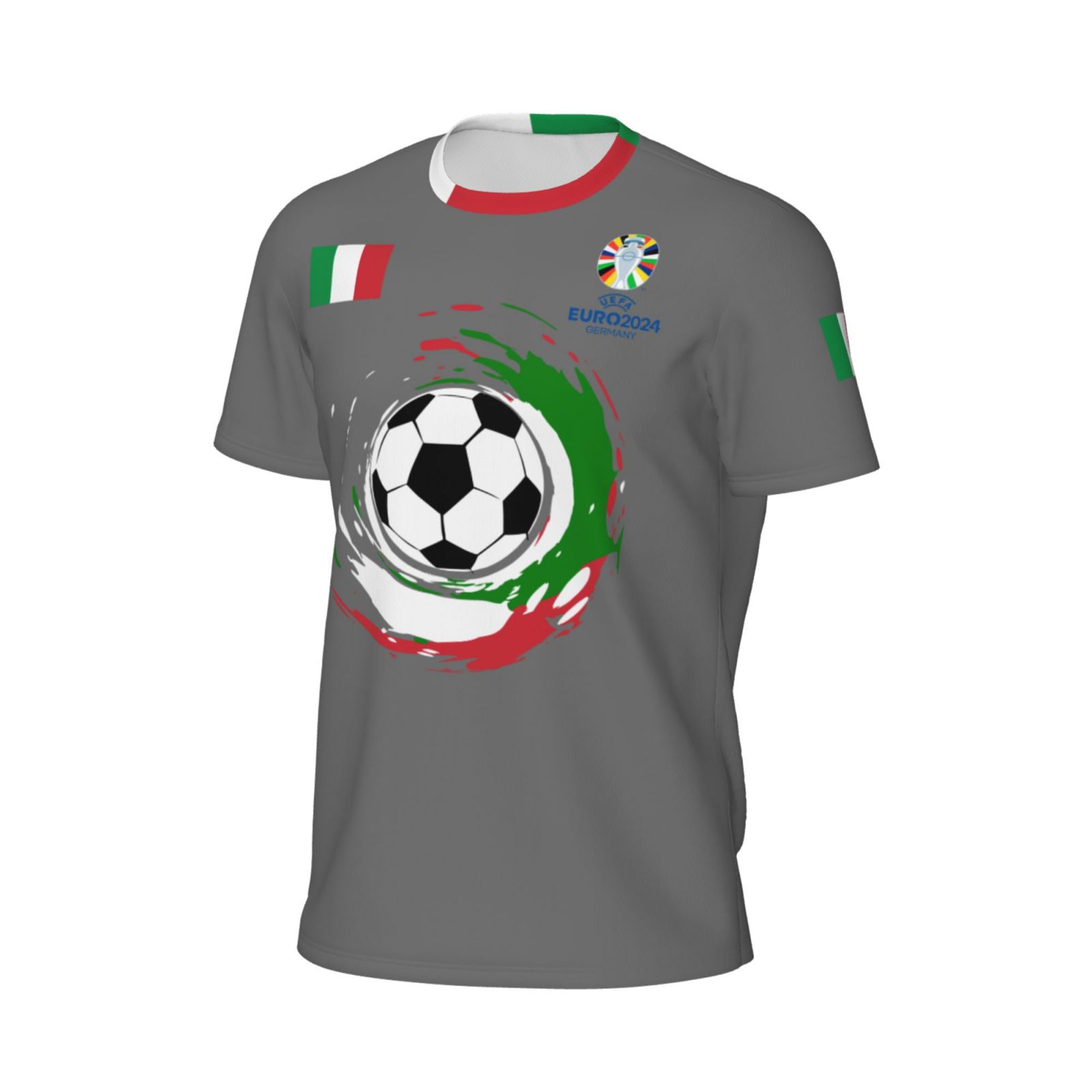 Men's Italy EURO 2024 Short Sleeved Mesh T-Shirt SMT1687 - Soccerfana