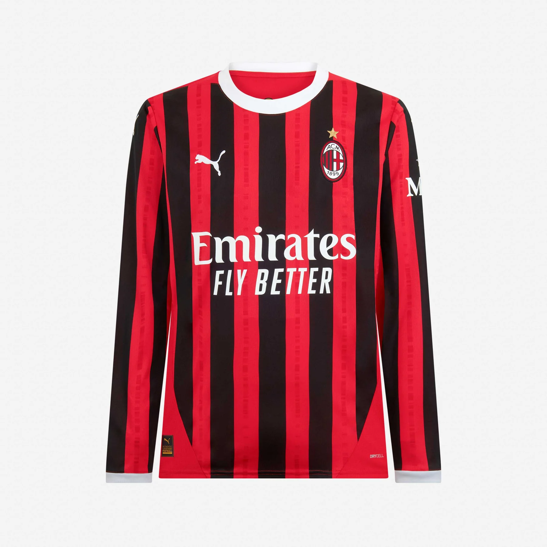 AC Milan Home Long Sleeve Jersey 2024/25 - Soccerfana