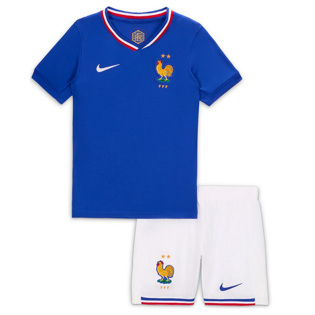 Kid's France Home Jersey+Shorts EURO 2024 - Soccerfana