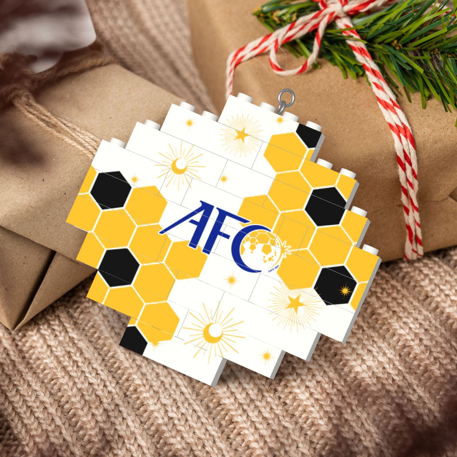 Asian Football Confederation Building Block Puzzle Ornament BBP2015 - Soccerfana