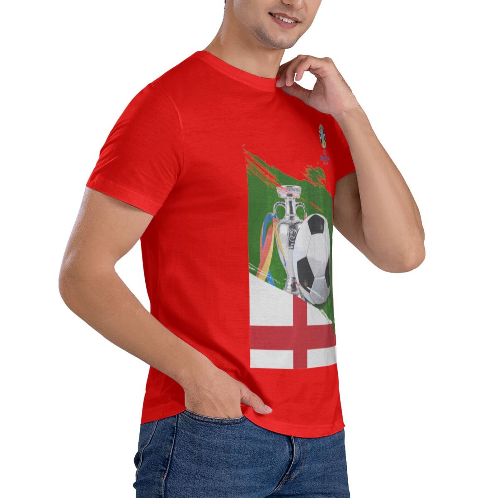 Men's England EURO 2024 Basic Short Sleeve T-Shirt BST1681 - Soccerfana