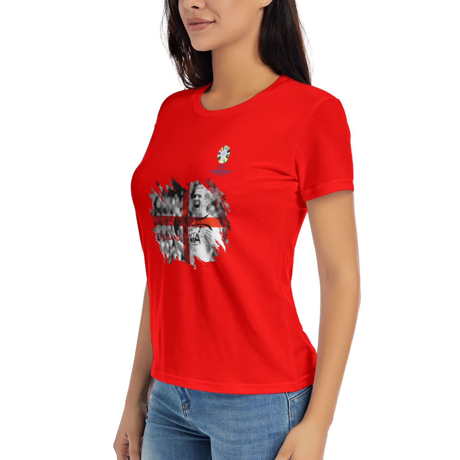 Woman's England EURO 2024 Basic Short Sleeve T-Shirt WBT1712 - Soccerfana