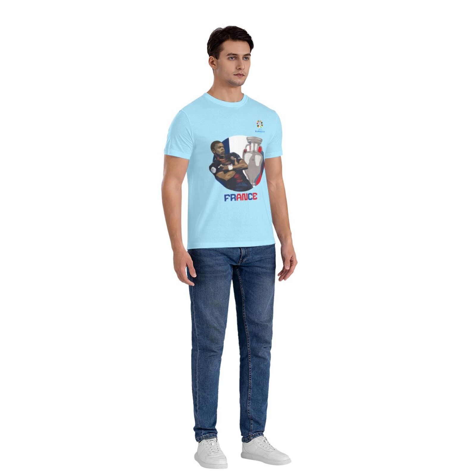 Men's France EURO 2024 Basic Short Sleeve T-Shirt BST1729 - Soccerfana