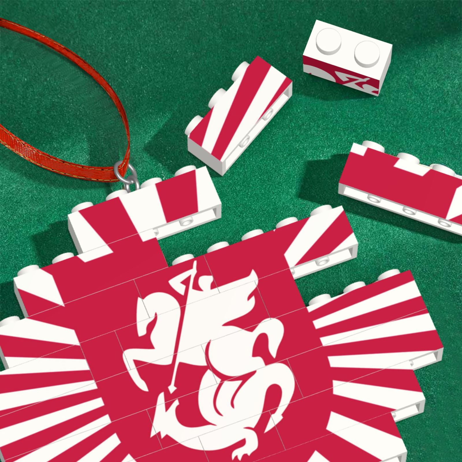 Georgia Building Block Puzzle Ornament BBP2107 - Soccerfana