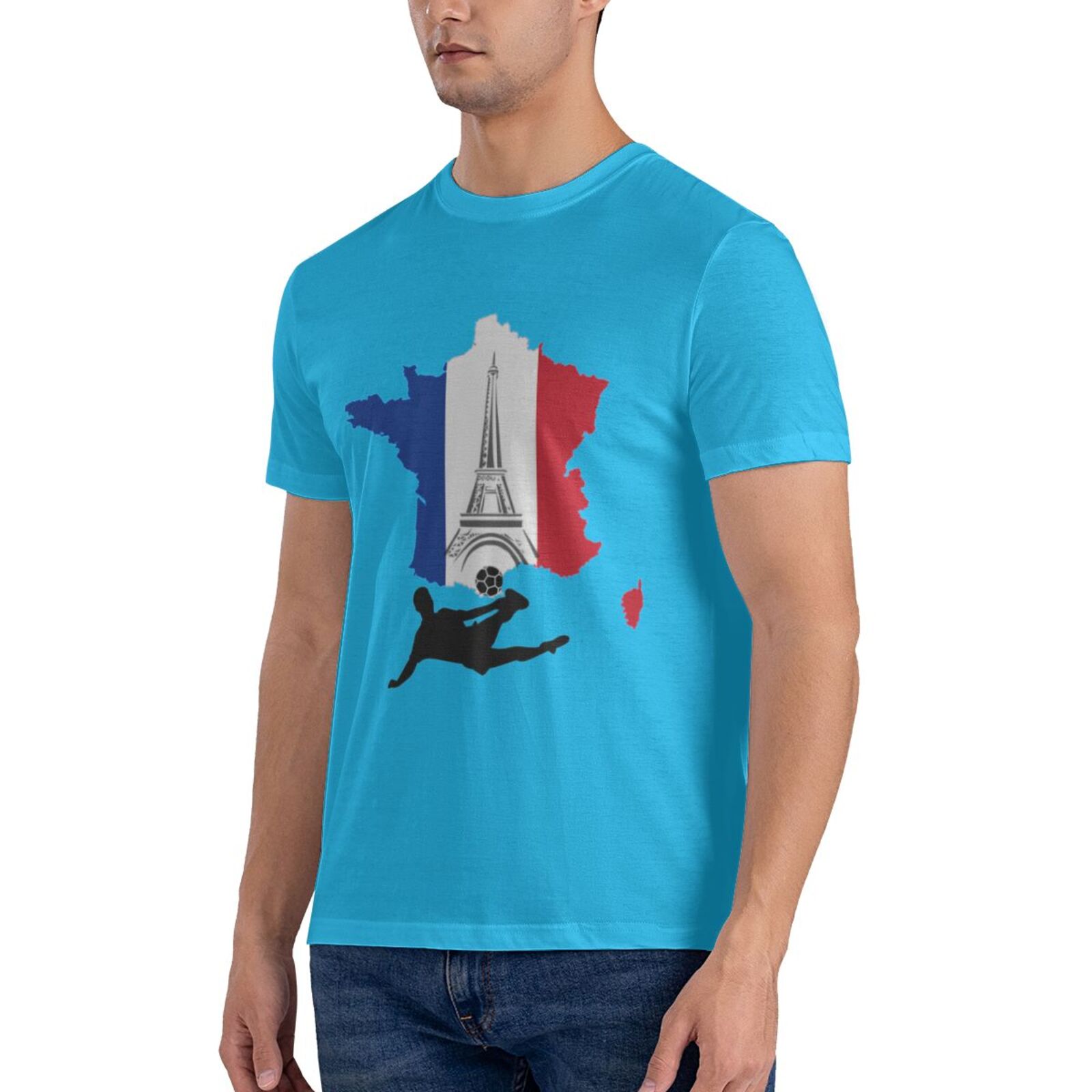 Men's France EURO 2024 Basic Short Sleeve T-Shirt BST1772 - Soccerfana