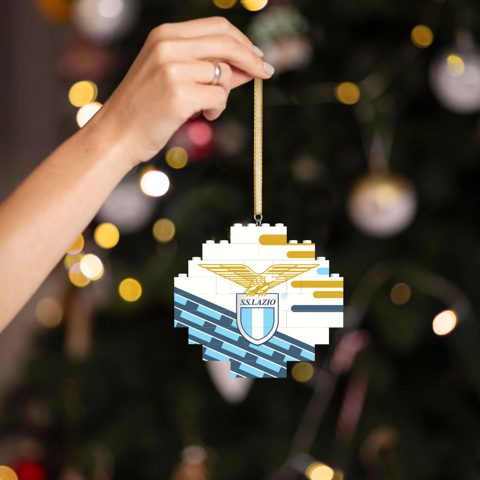 Lazio Building Block Puzzle Ornament BBP2194 - Soccerfana