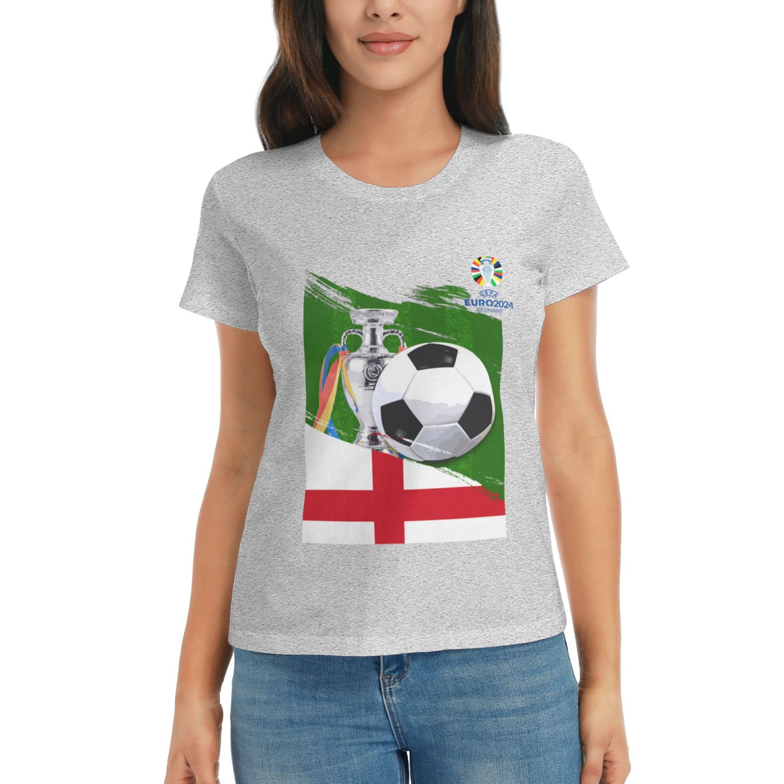 Women's England EURO 2024 Basic Short Sleeve T-Shirt WBT1682 - Soccerfana