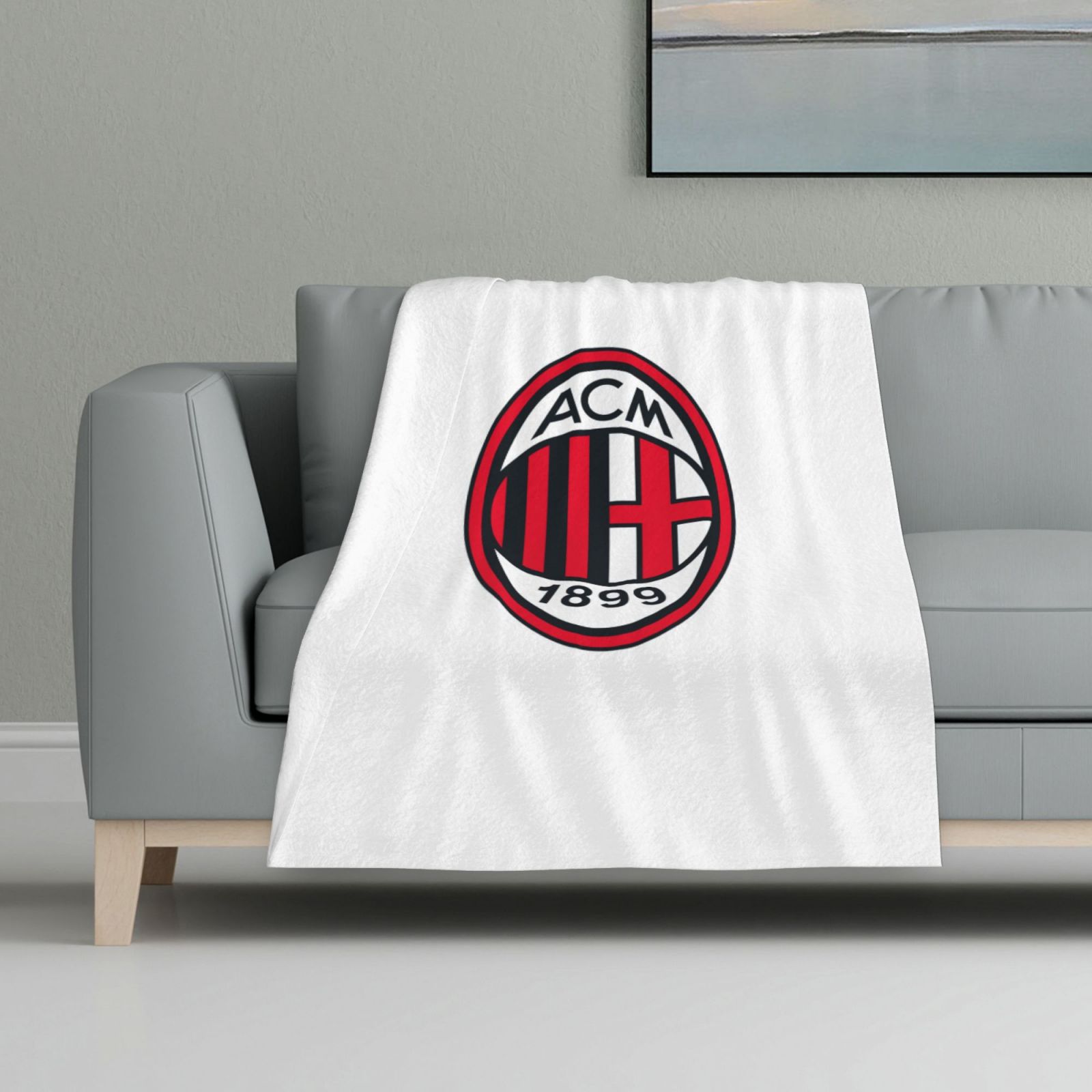 AC Milan Flannel Blanket FLB1600 - Soccerfana