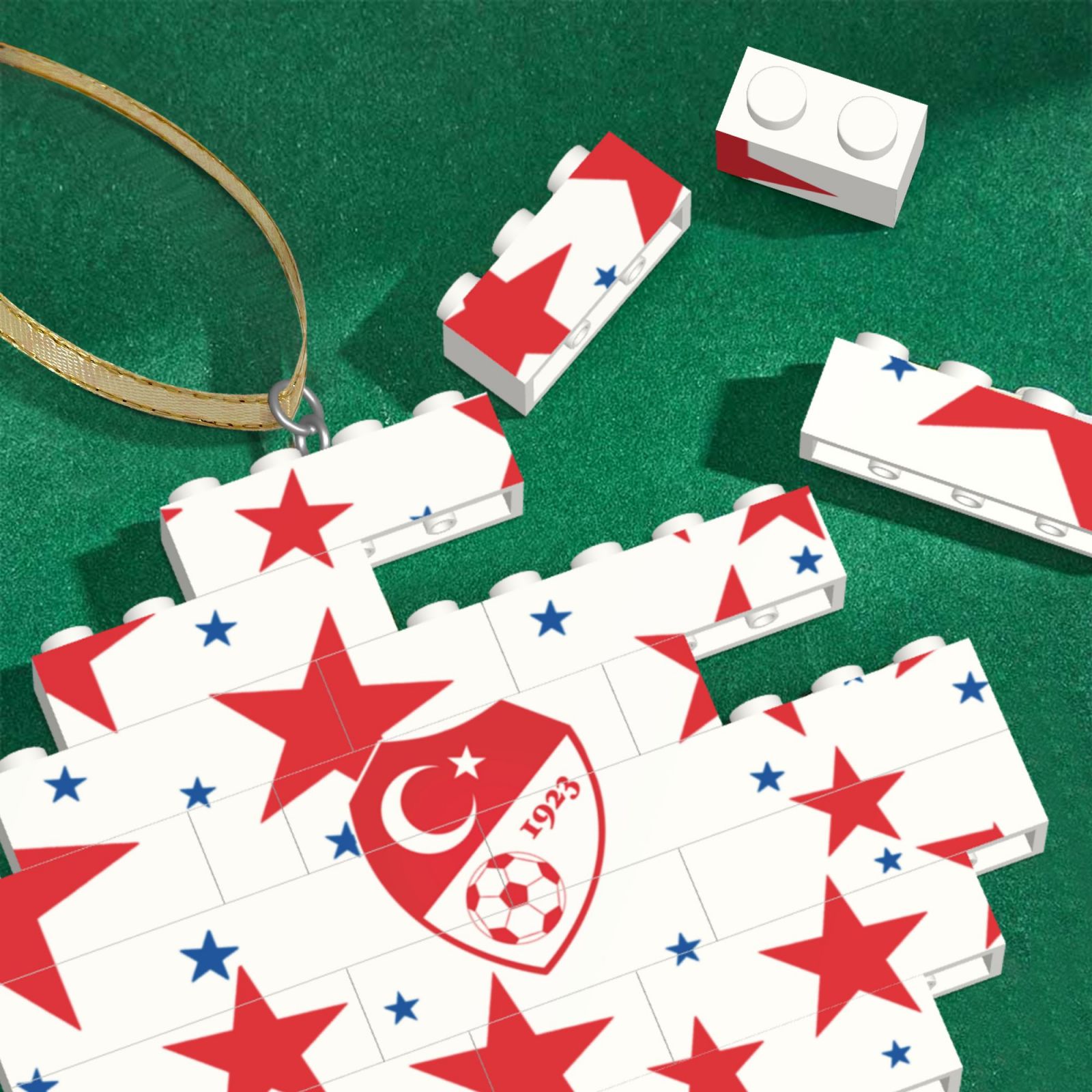 Turkey Building Block Puzzle Ornament BBP1995 - Soccerfana