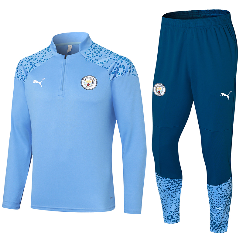 Manchester City Long Sleeve Track Suit 23/24 MEN579 - Soccerfana