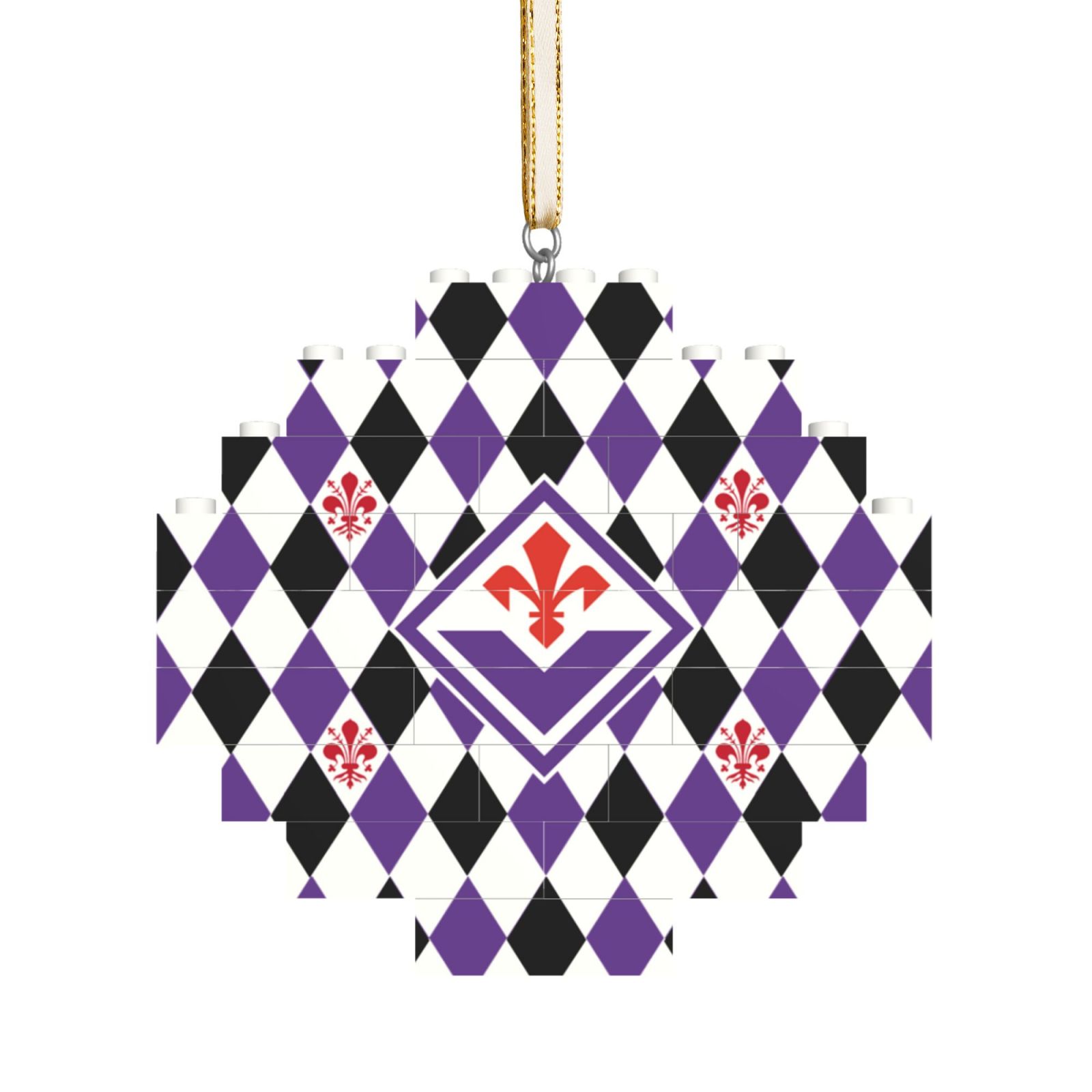 Fiorentina Building Block Puzzle Ornament BBP2031 - Soccerfana