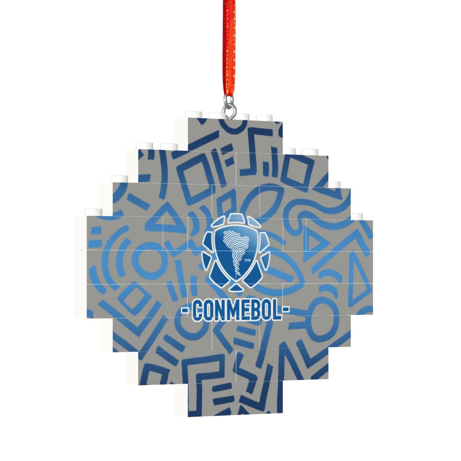 South American Building Block Puzzle Ornament BBP1987 - Soccerfana