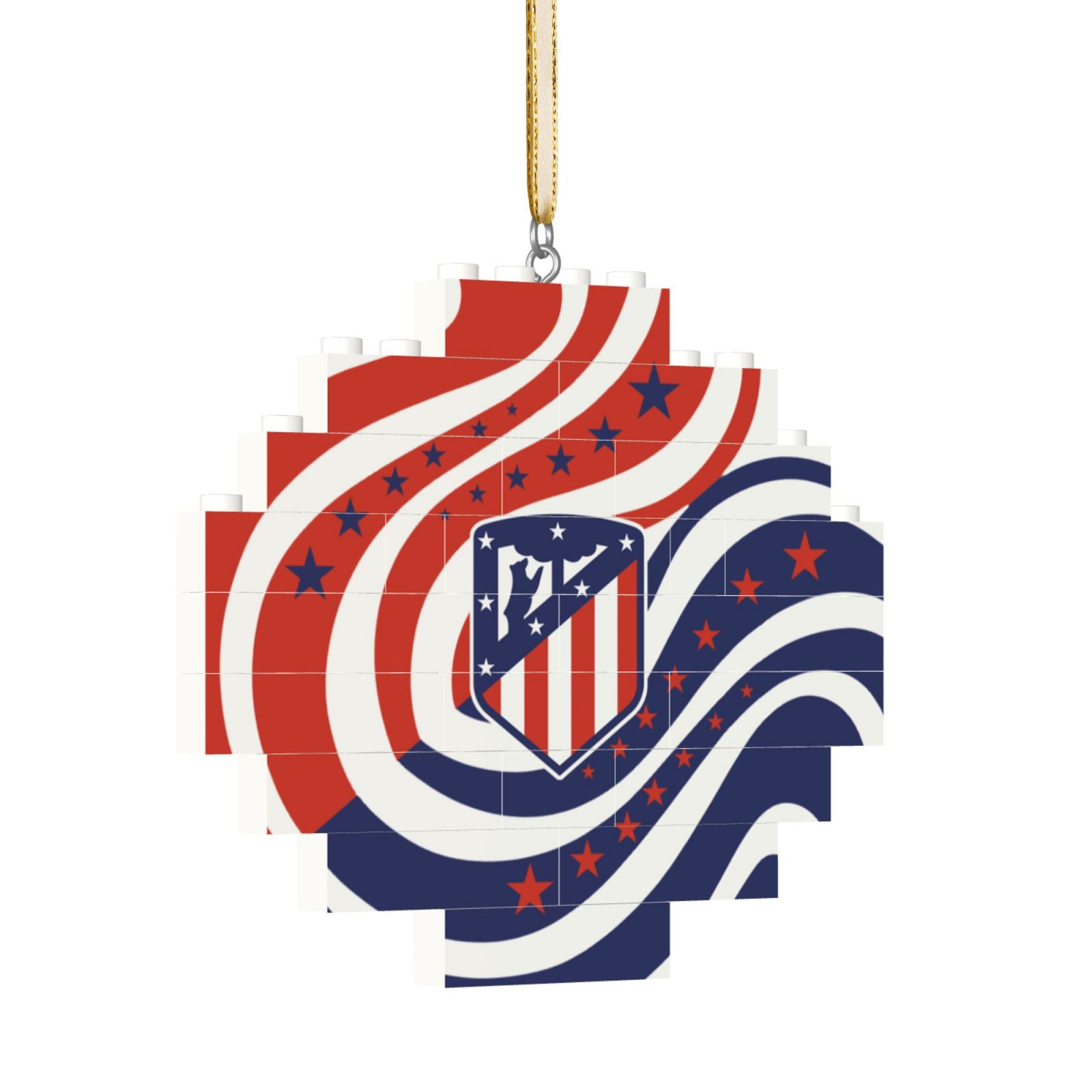 Atletico Madrid Building Block Puzzle Ornament BBP2018 - Soccerfana
