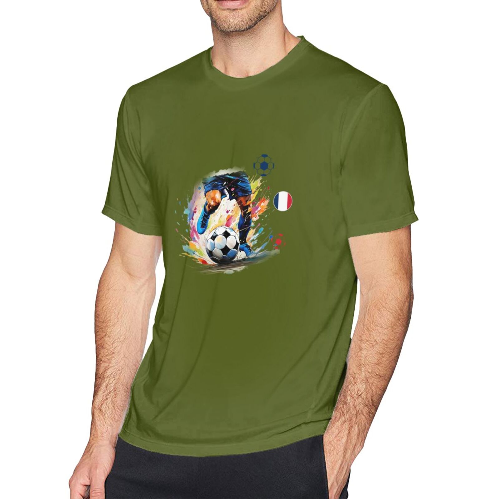 Men's France EURO 2024 Basic Short Sleeve T-Shirt BST1749 - Soccerfana