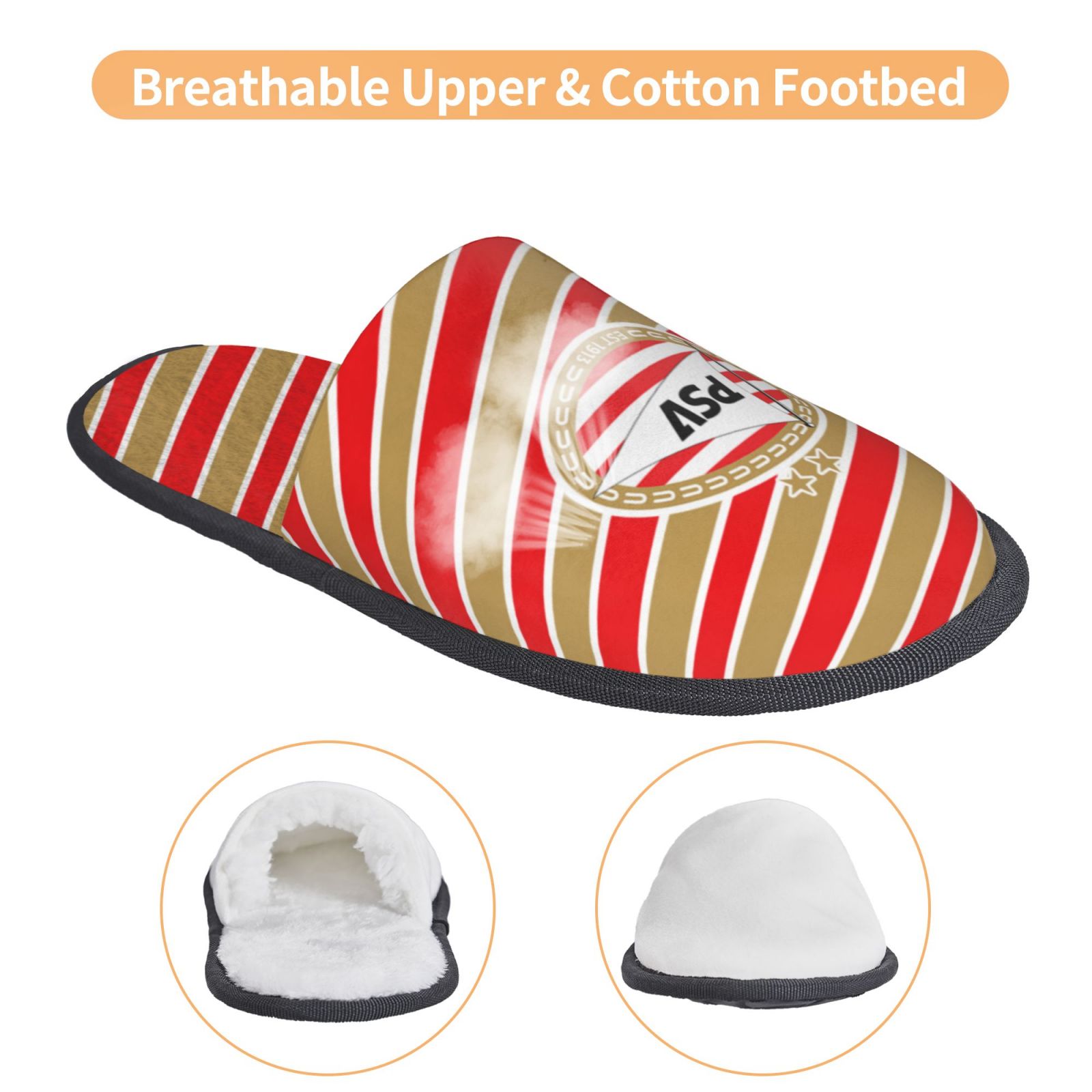 PSV Eindhoven Cotton Slippers FSP2244 - Soccerfana
