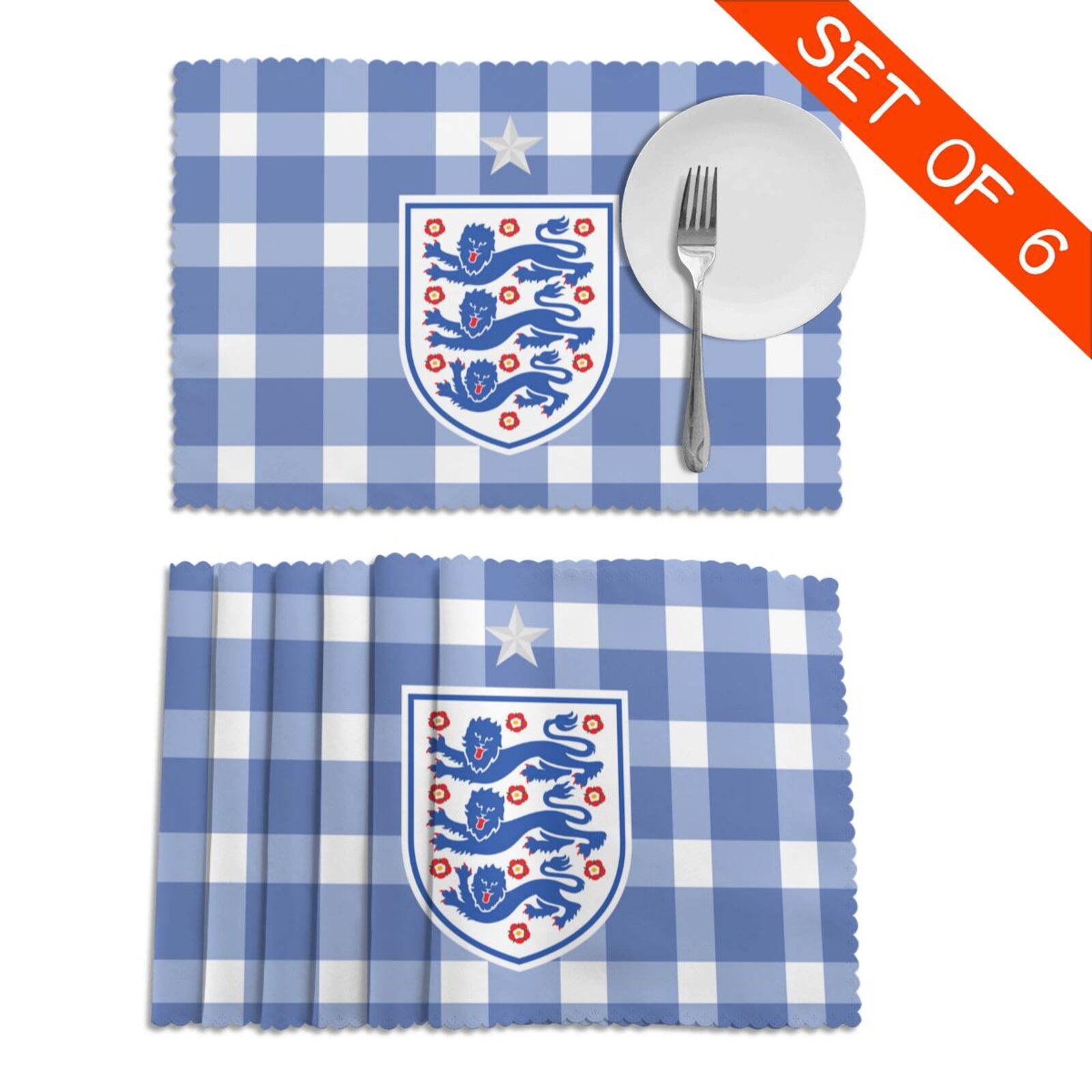 England Placemat Set Of 6 PFD2080 - Soccerfana